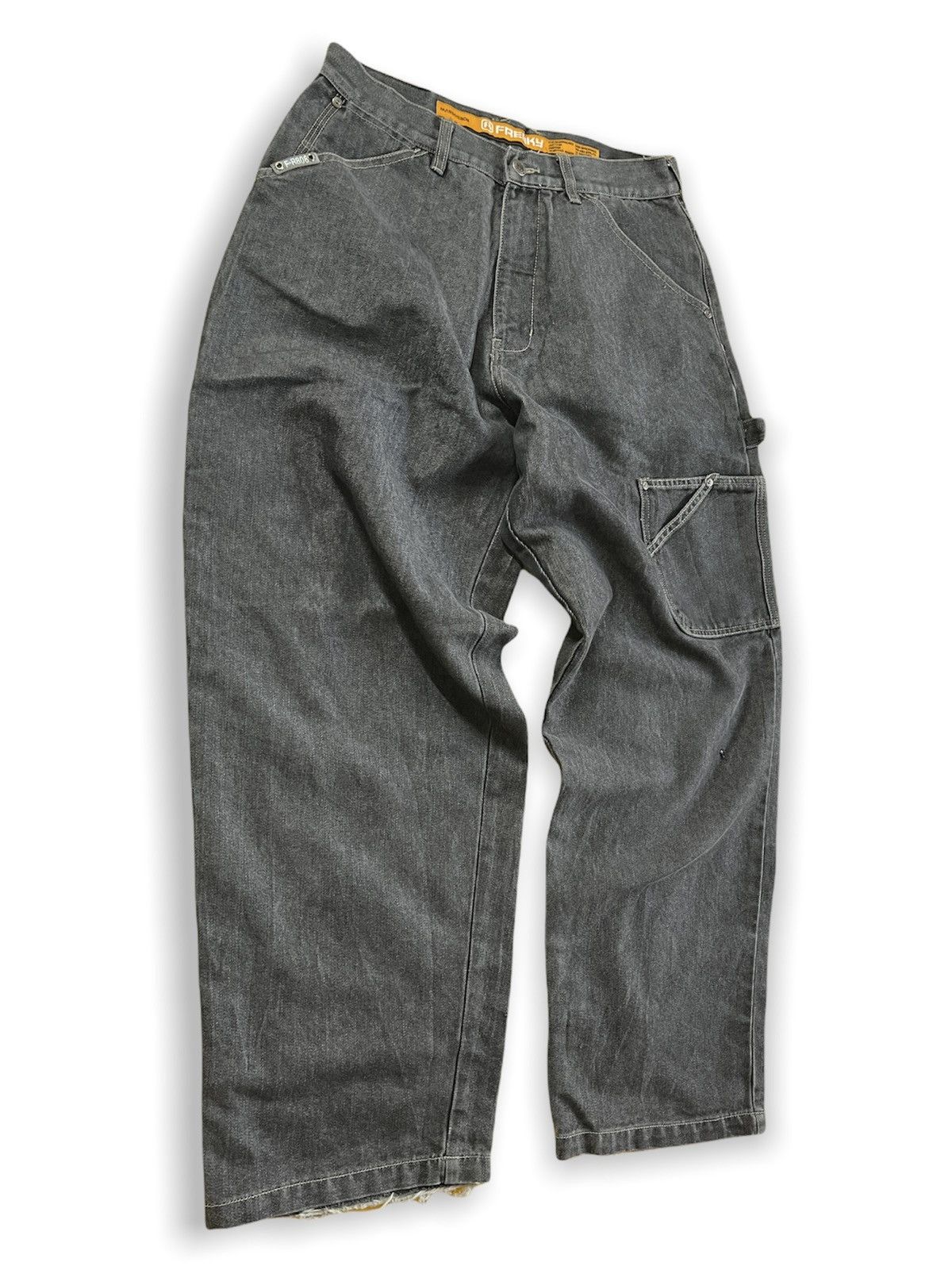 Vintage JNCO Grails Freaky Massive Baggy Denim Jeans Cargo Size US 34 / EU 50 - 4 Thumbnail