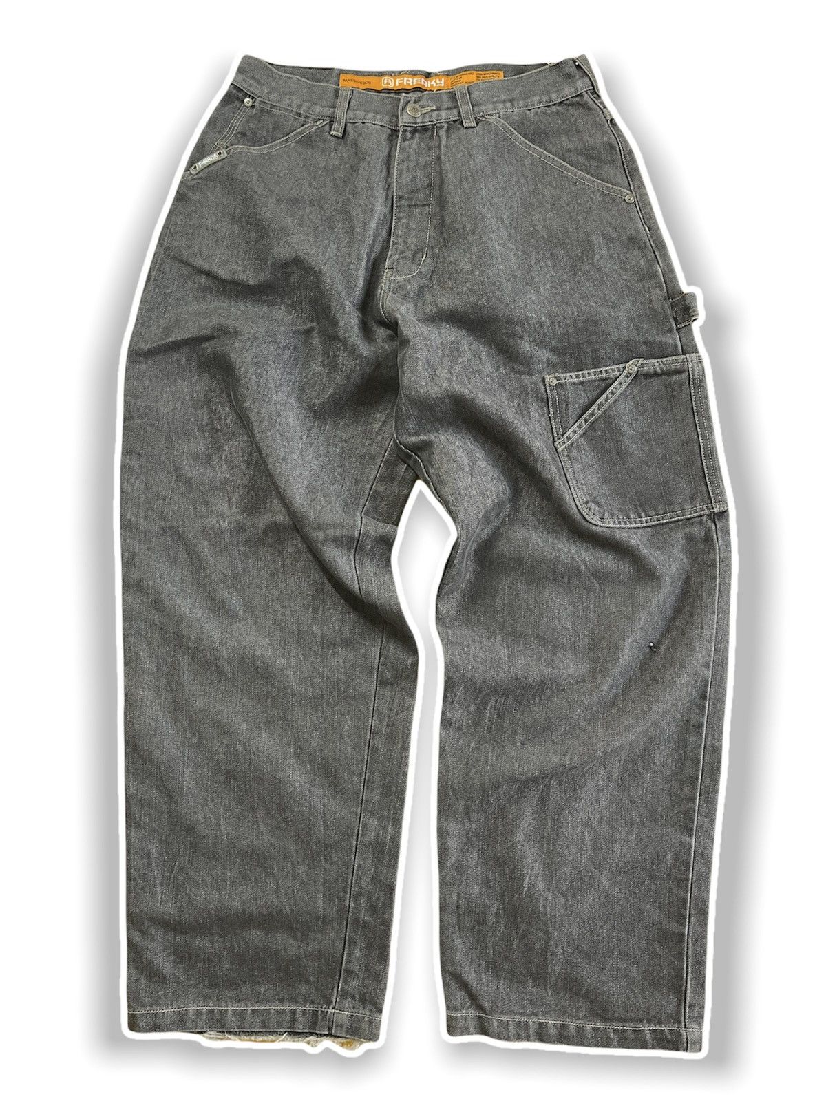 Vintage JNCO Grails Freaky Massive Baggy Denim Jeans Cargo Size US 34 / EU 50 - 13 Thumbnail