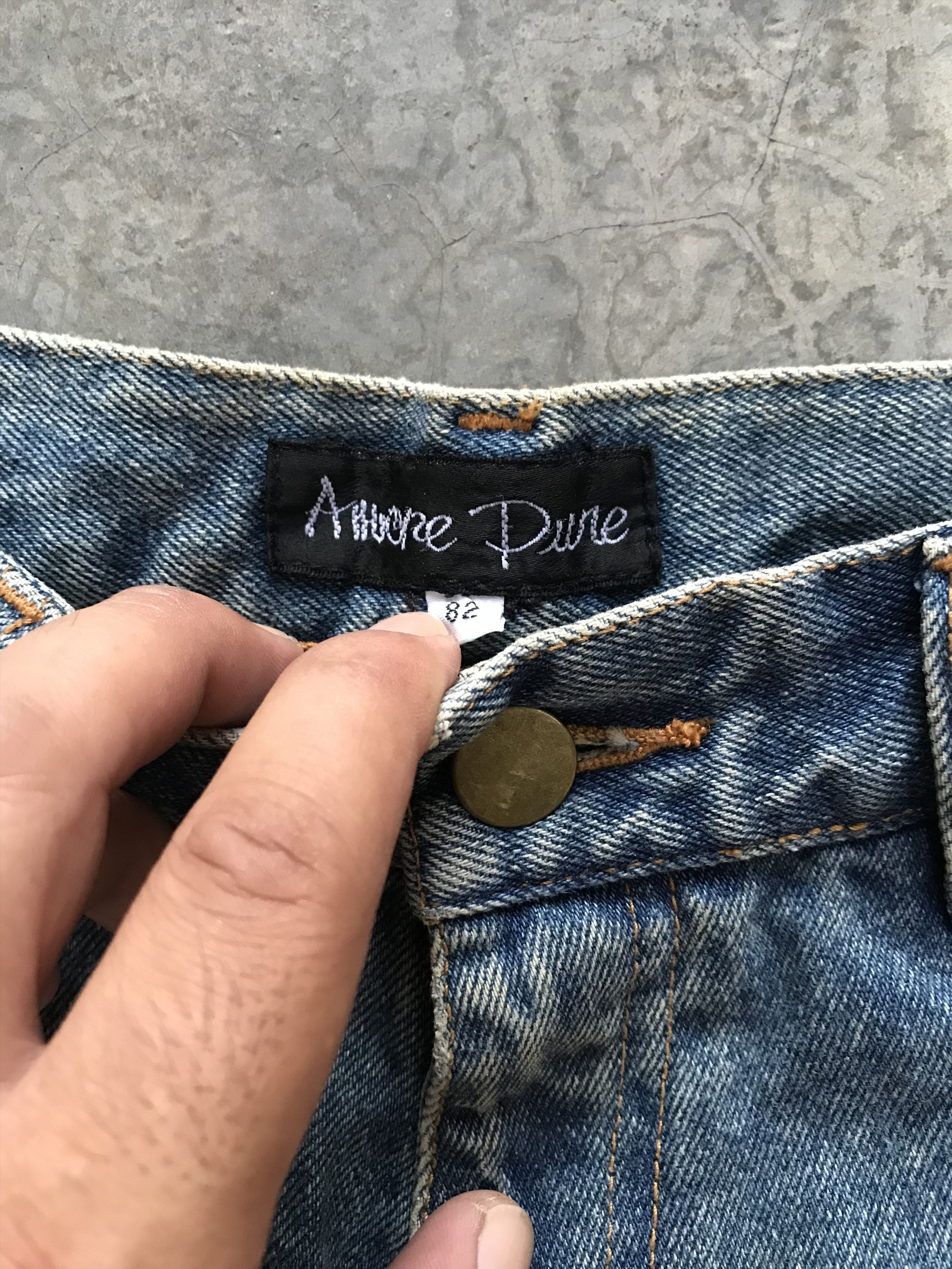 Japanese Brand AmorePuro Heavy Painter Splash Denim Size US 29 - 6 Thumbnail