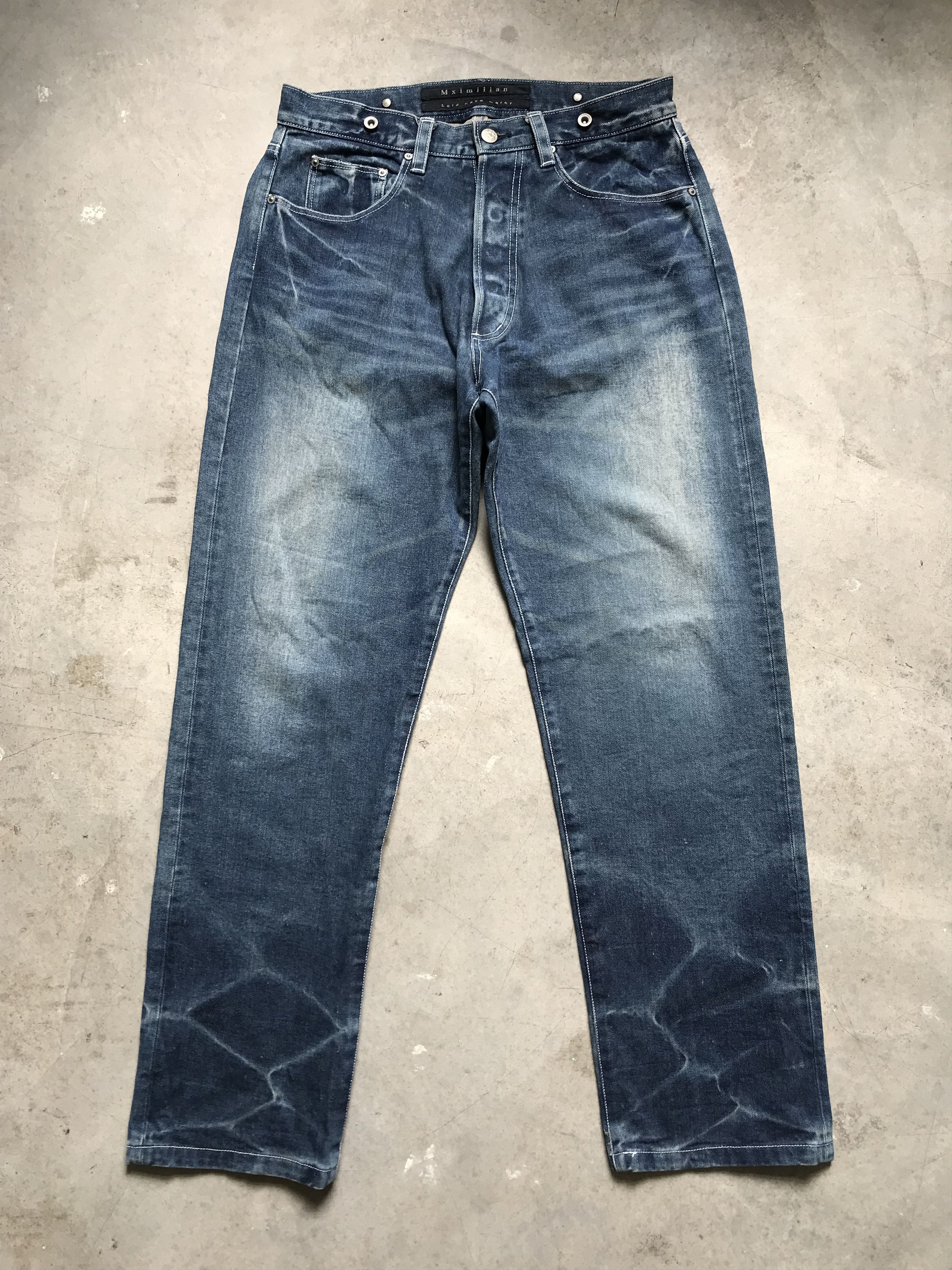 Japanese Brand Italian Japan Mximilian Designer Suspender Denim Size US 31 - 1 Thumbnail