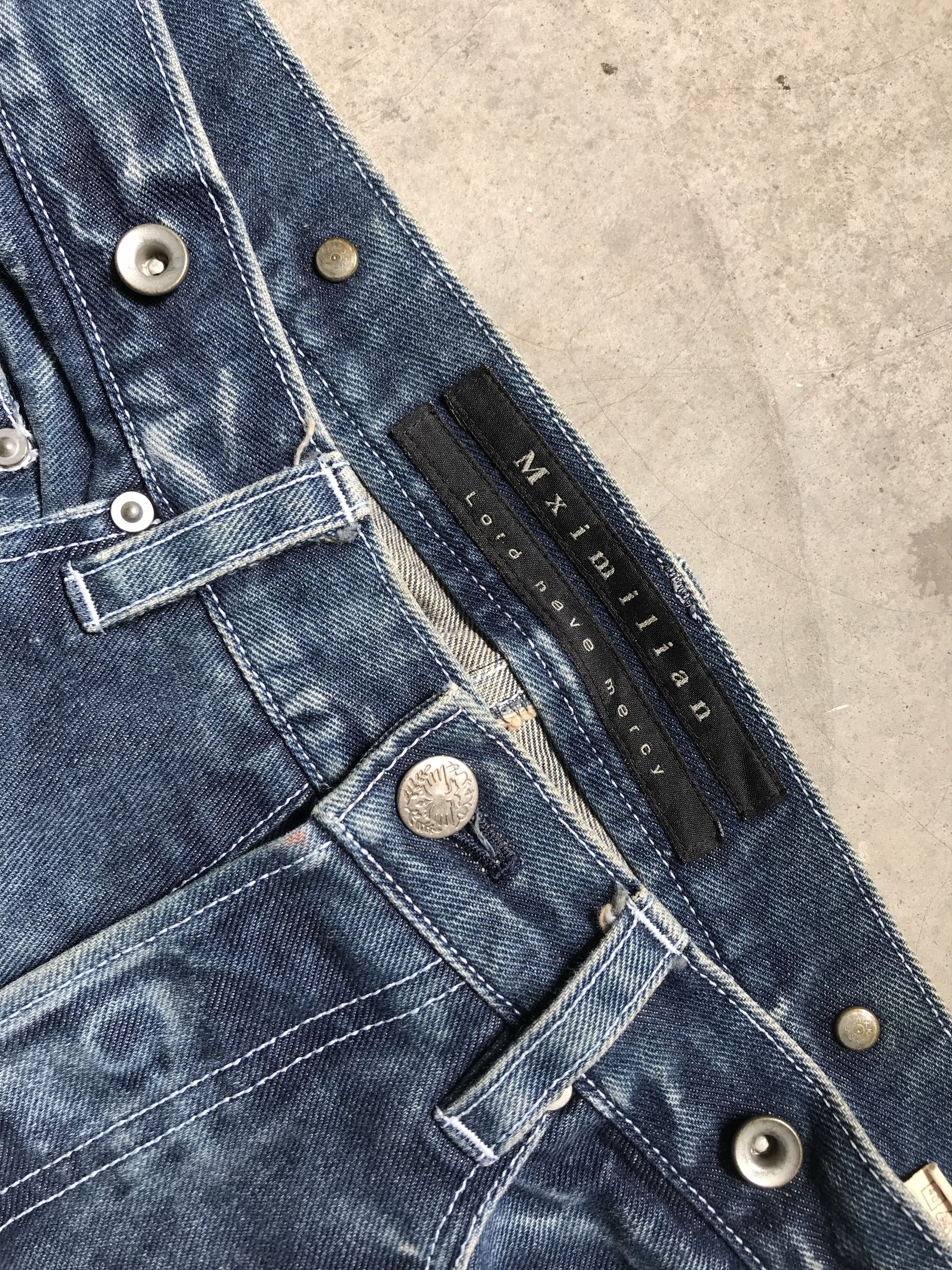 Japanese Brand Italian Japan Mximilian Designer Suspender Denim Size US 31 - 4 Thumbnail