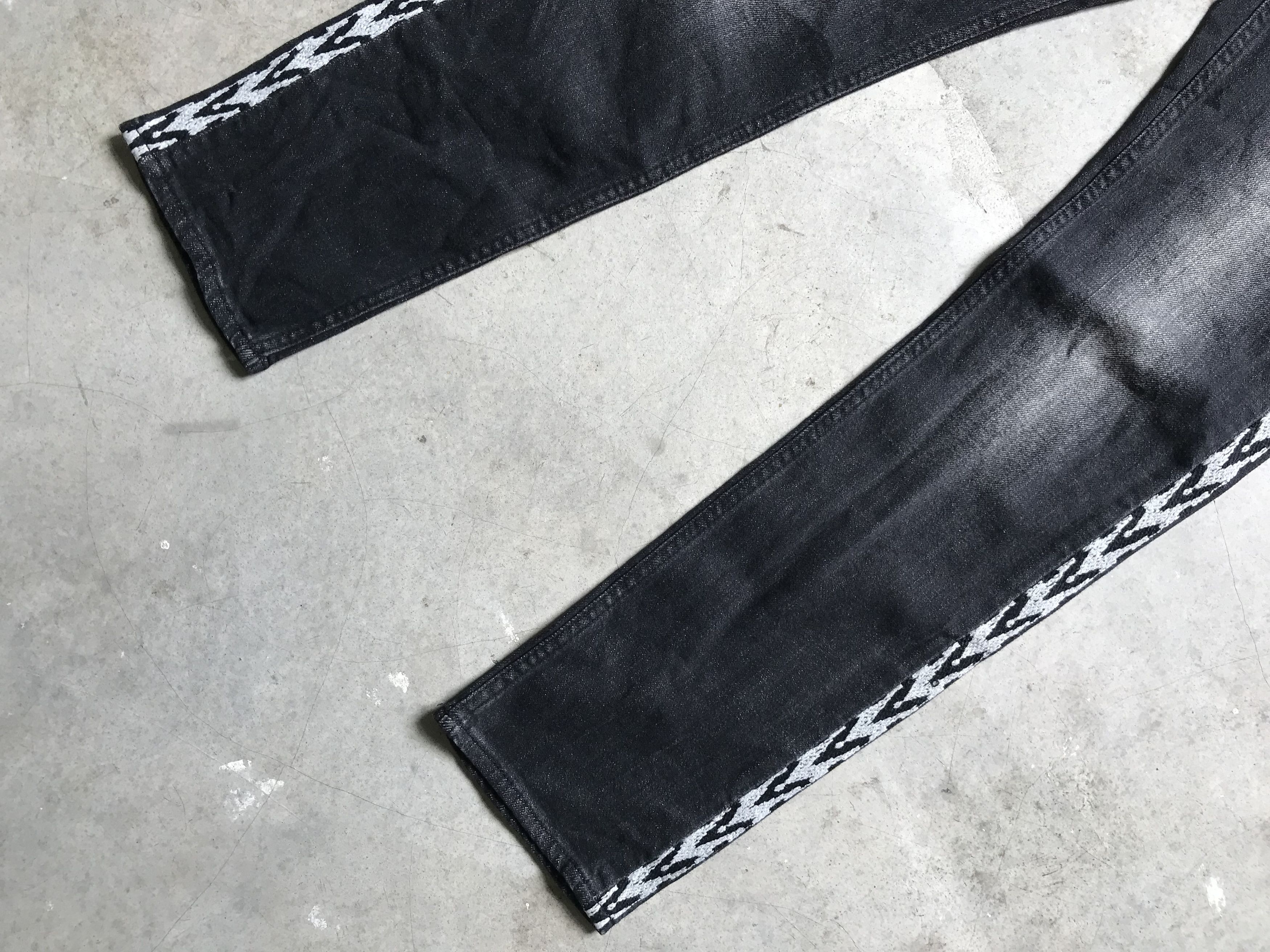Designer × Isabel Marant WOMEN! ISABEL MARANTx HM Side Tape Skinny Denim Size 31" - 3 Thumbnail