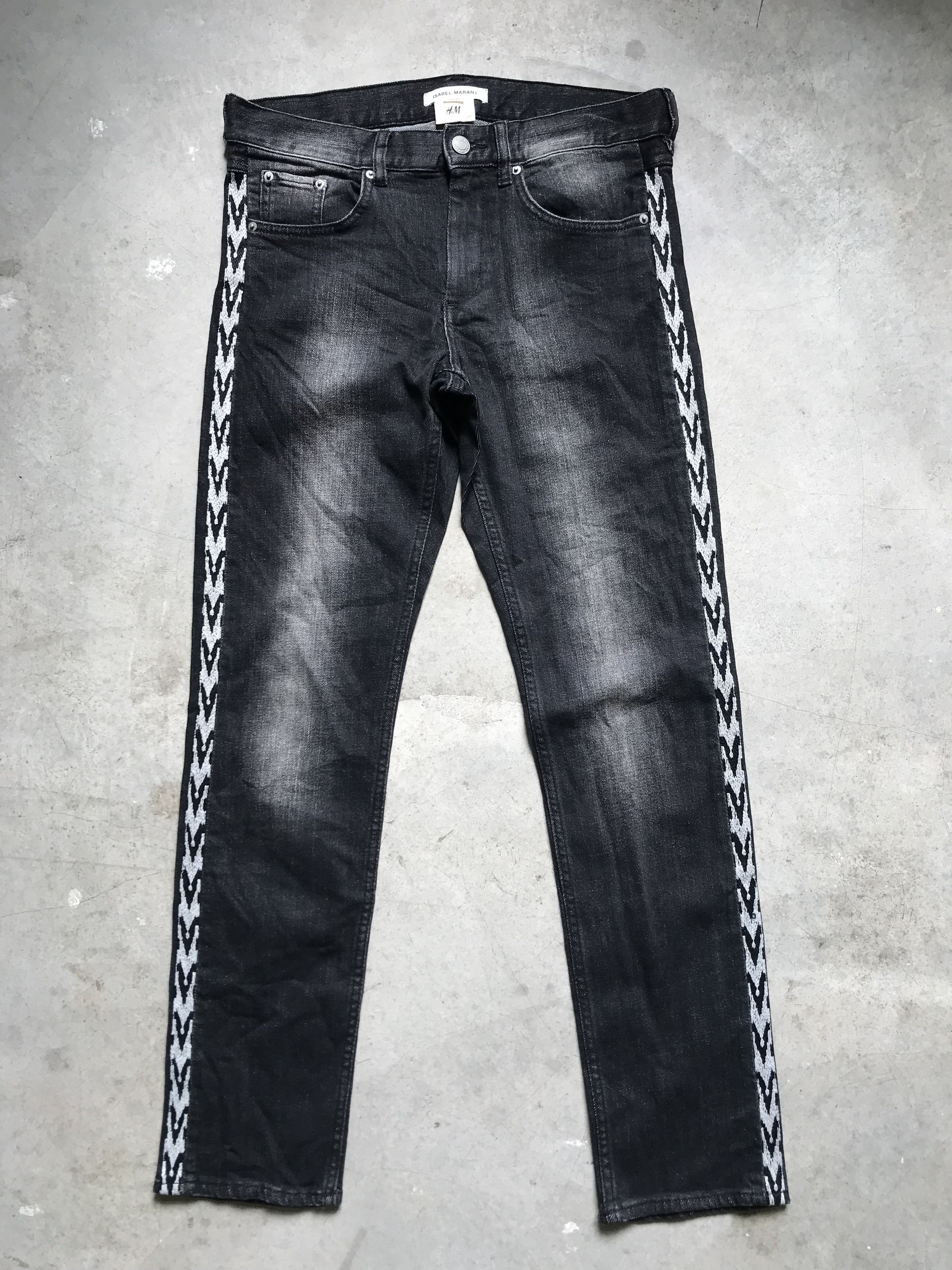 Designer × Isabel Marant WOMEN! ISABEL MARANTx HM Side Tape Skinny Denim Size 31" - 1 Thumbnail