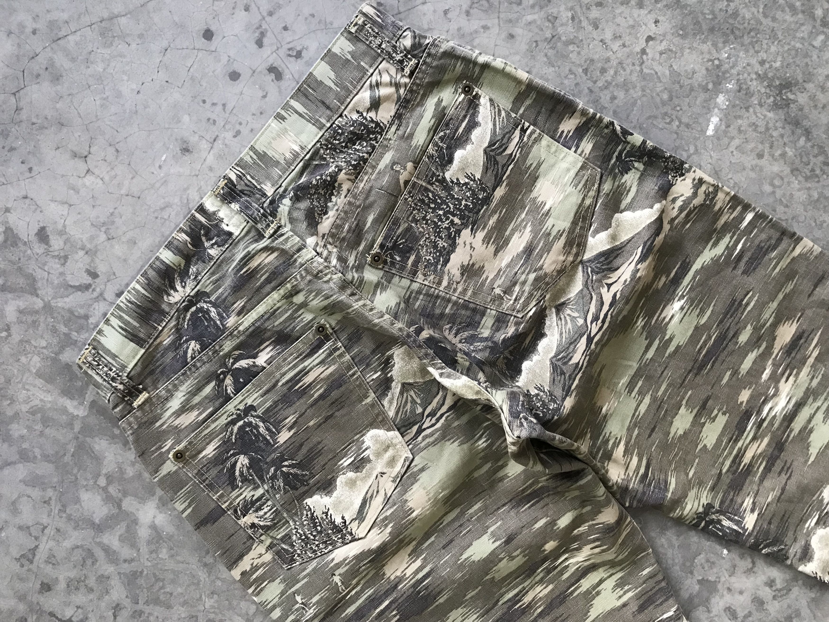 Japanese Brand × Johnbull 💥ART💥Vintage JOHNBULL Tropicamo Statement Pant Size US 29 - 9 Thumbnail