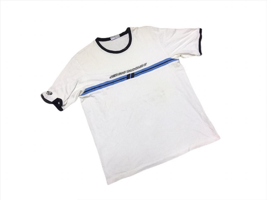 Vintage Sergio Tacchini Ringer White Colour Shirt