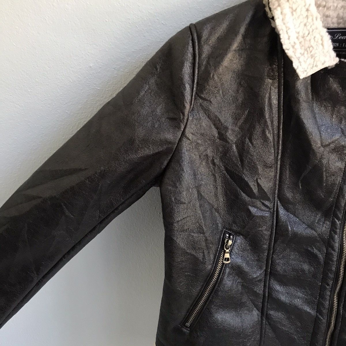 Designer × GU × Lemaire Synthetic Neo Leather uniqlo peacoat jacket wool lining Size US S / EU 44-46 / 1 - 5 Thumbnail