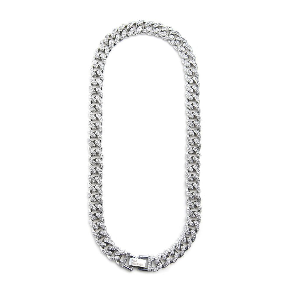 Jewelry × Vintage Fashion Hip Hop Men's Silver Necklace Size ONE SIZE - 2 Thumbnail