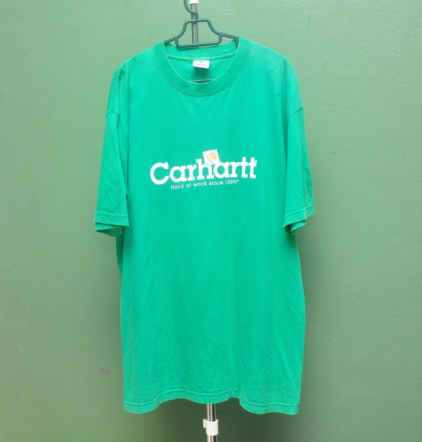 Carhartt × Japanese Brand × Vintage Vintage Carhatt Green Colour Short Shirt Travis Scott Style Size US XL / EU 56 / 4 - 1 Thumbnail