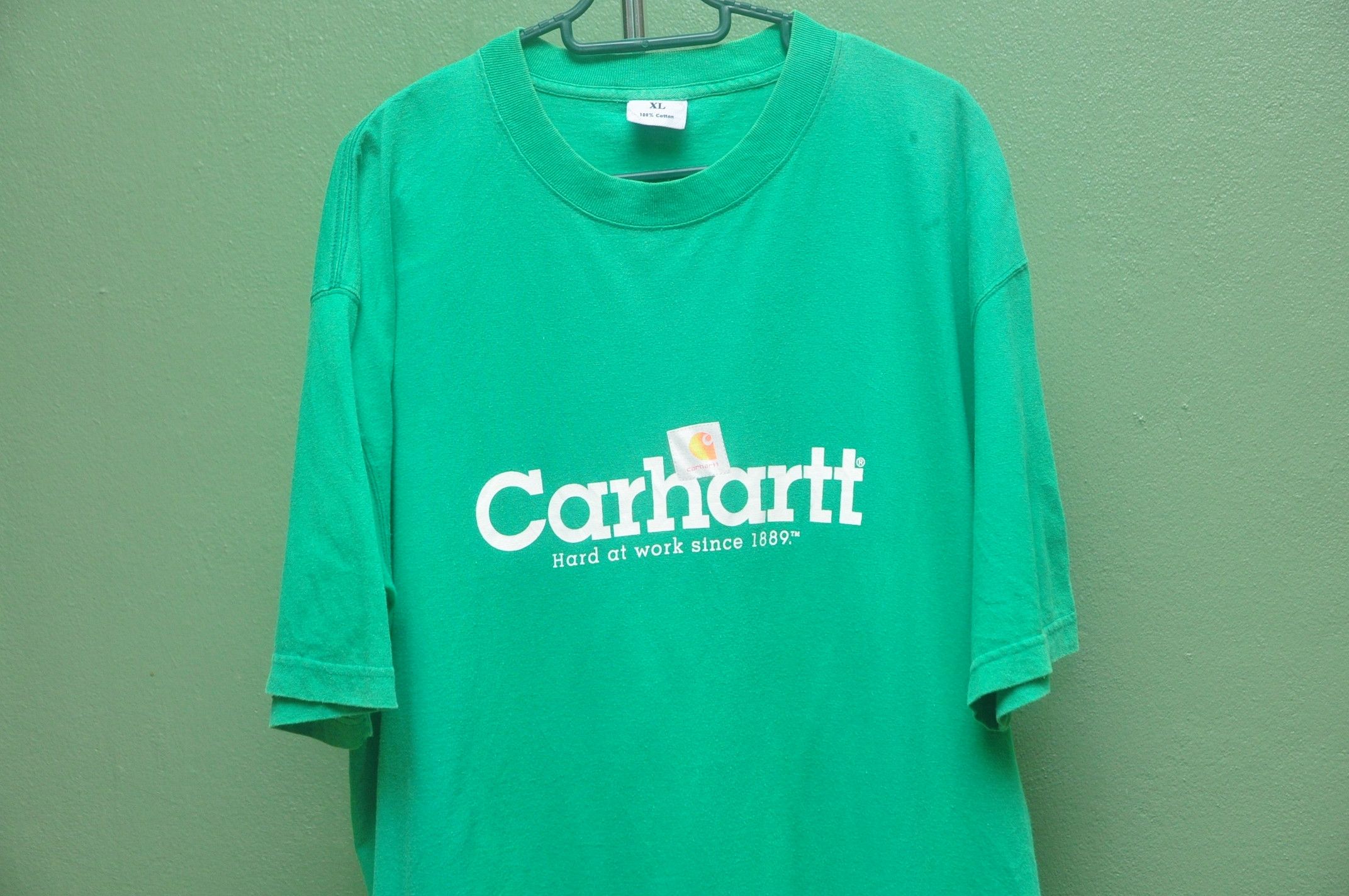 Carhartt × Japanese Brand × Vintage Vintage Carhatt Green Colour Short Shirt Travis Scott Style Size US XL / EU 56 / 4 - 2 Thumbnail