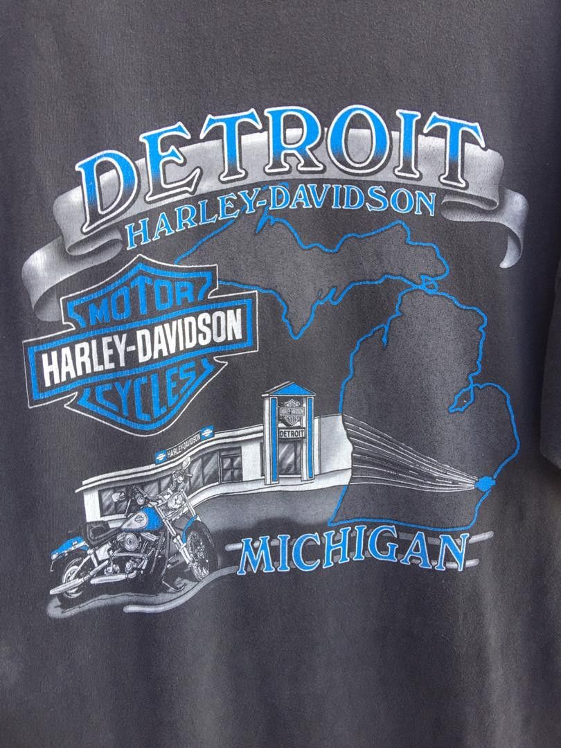 Harley Davidson Vintage Harley Davidson Big Logo Motorcycle Fashion Style Size US XXL / EU 58 / 5 - 5 Thumbnail