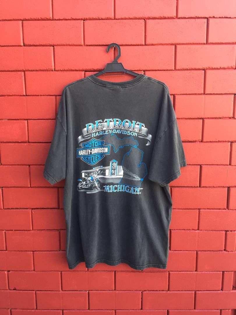 Harley Davidson Vintage Harley Davidson Big Logo Motorcycle Fashion Style Size US XXL / EU 58 / 5 - 1 Thumbnail
