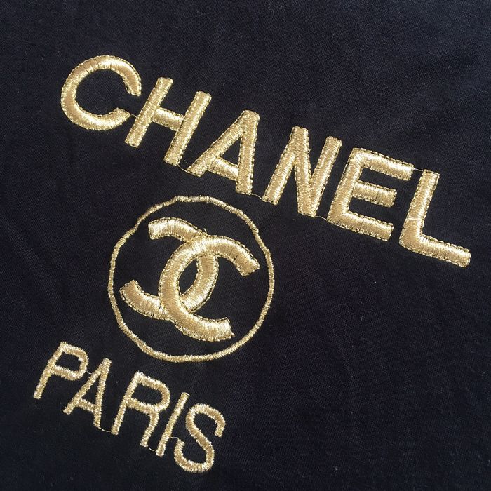 Chanel Vintage Chanel Tees T Shirt Embroidery not gucci fendi versace ...