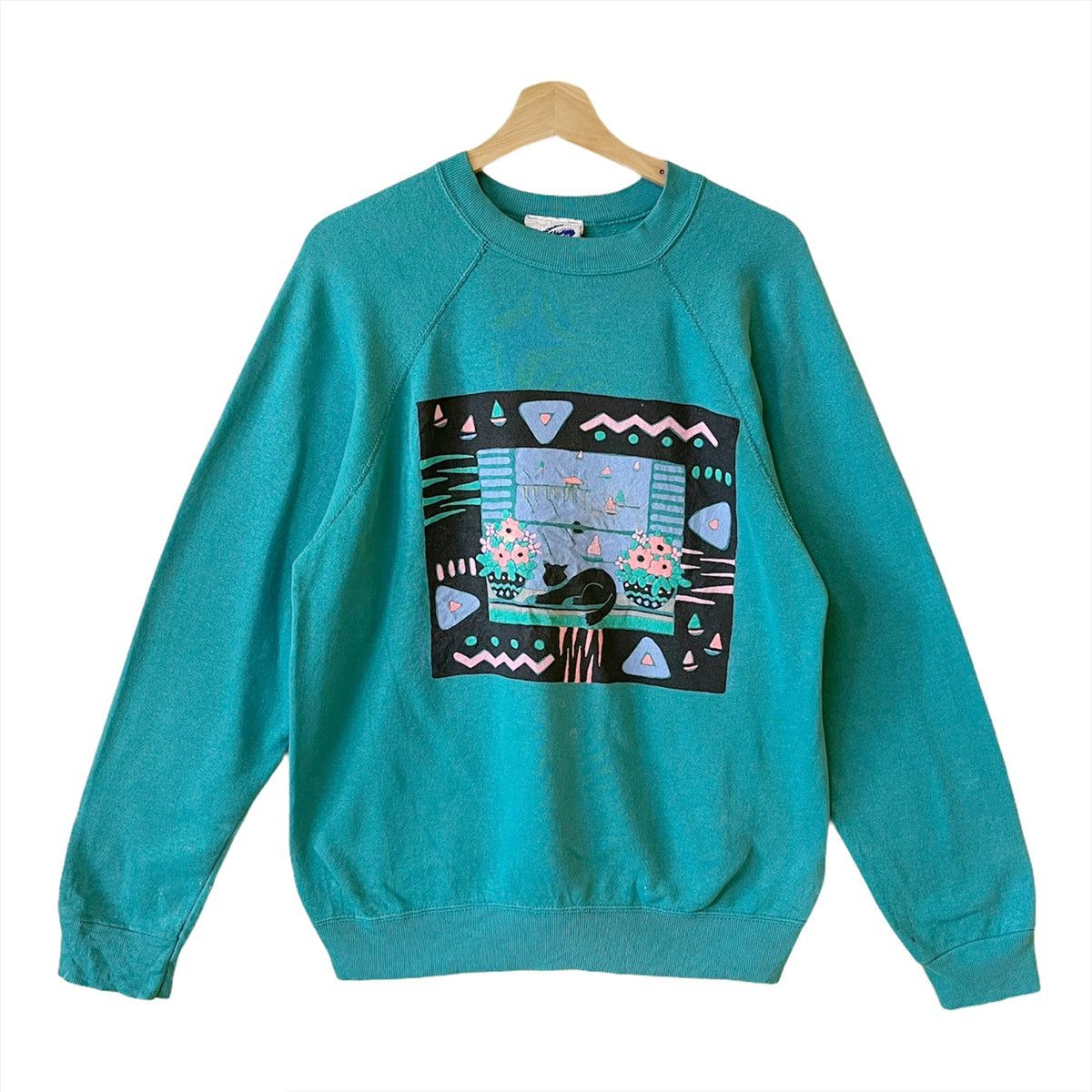 Vintage Vintage 90’s Art Design Crewneck Sweatshirt Size M Size US M / EU 48-50 / 2 - 1 Thumbnail