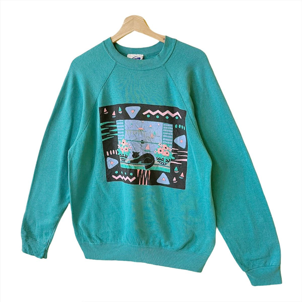 Vintage Vintage 90’s Art Design Crewneck Sweatshirt Size M Size US M / EU 48-50 / 2 - 3 Thumbnail