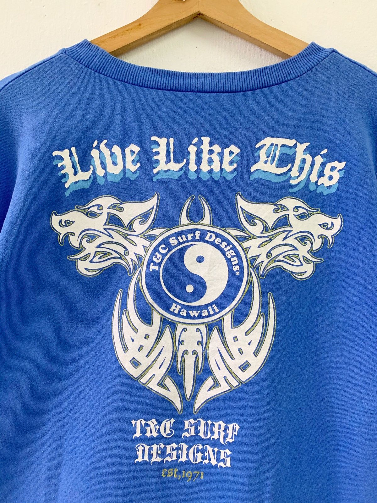 Vintage TnC Big Logo Hawaii Spellout Pullover Sweatshirt Size M Size US M / EU 48-50 / 2 - 2 Thumbnail