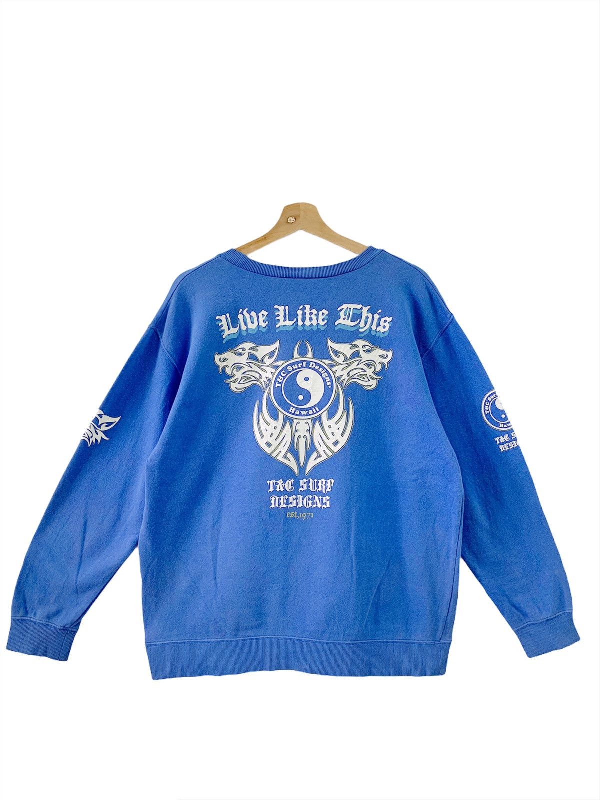Vintage TnC Big Logo Hawaii Spellout Pullover Sweatshirt Size M Size US M / EU 48-50 / 2 - 1 Thumbnail