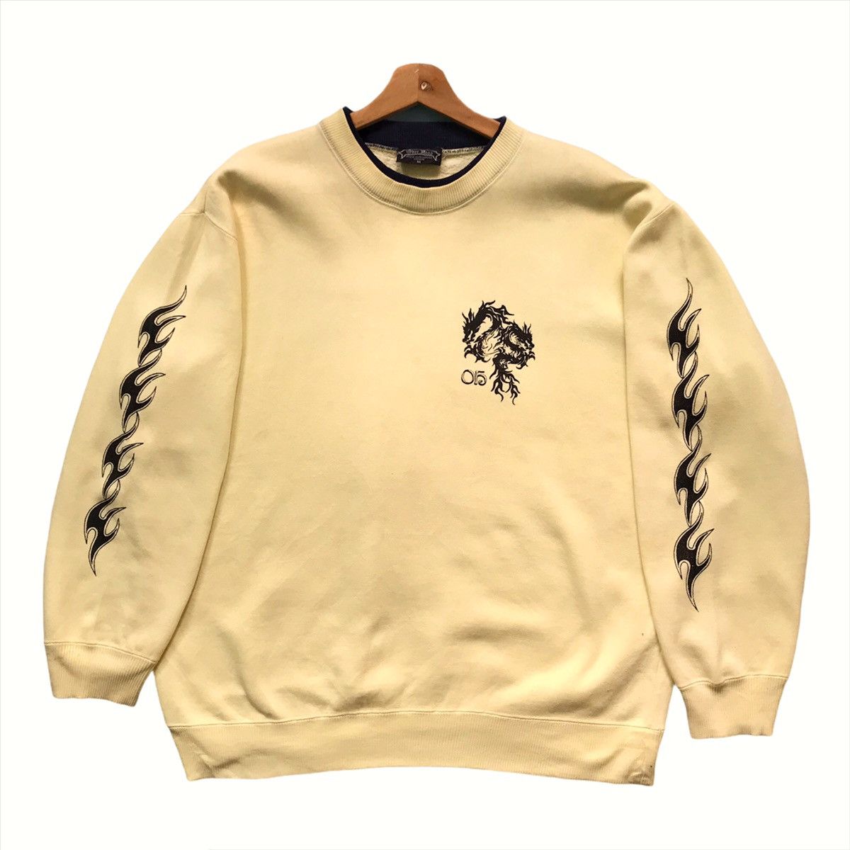 Japanese Brand × Vintage Vintage Over Head Japan Big Logo Printed Sweatshirt size L Size US L / EU 52-54 / 3 - 5 Thumbnail