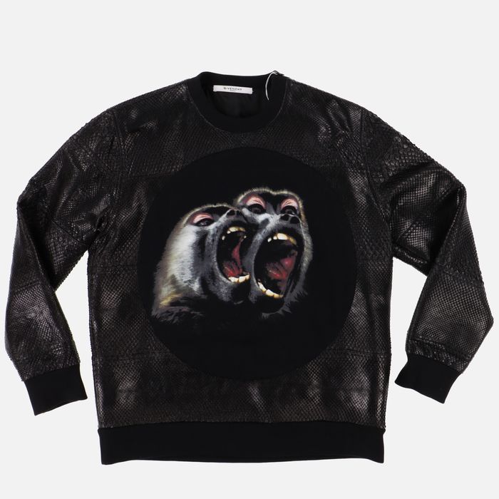 Givenchy black python monkey brothers sweatshirt grailed