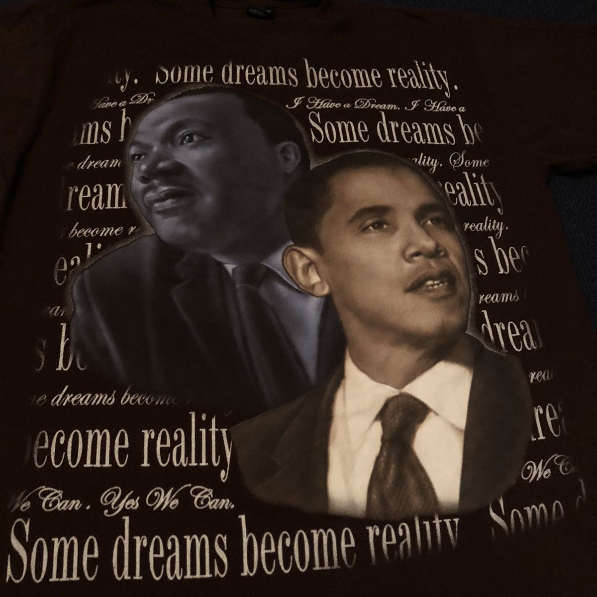 Rap Tees Vintage Y2K Obama MLK Some Dreams Become Reality Graphic Tee Size US XXL / EU 58 / 5 - 1 Thumbnail