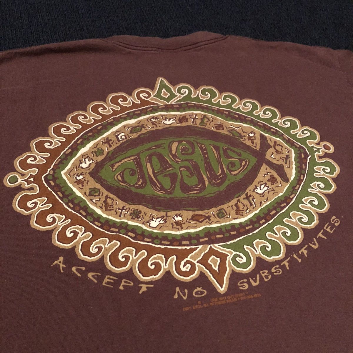 Vintage 1990s Witness Wear Jesus Accept No Substitutes Tee