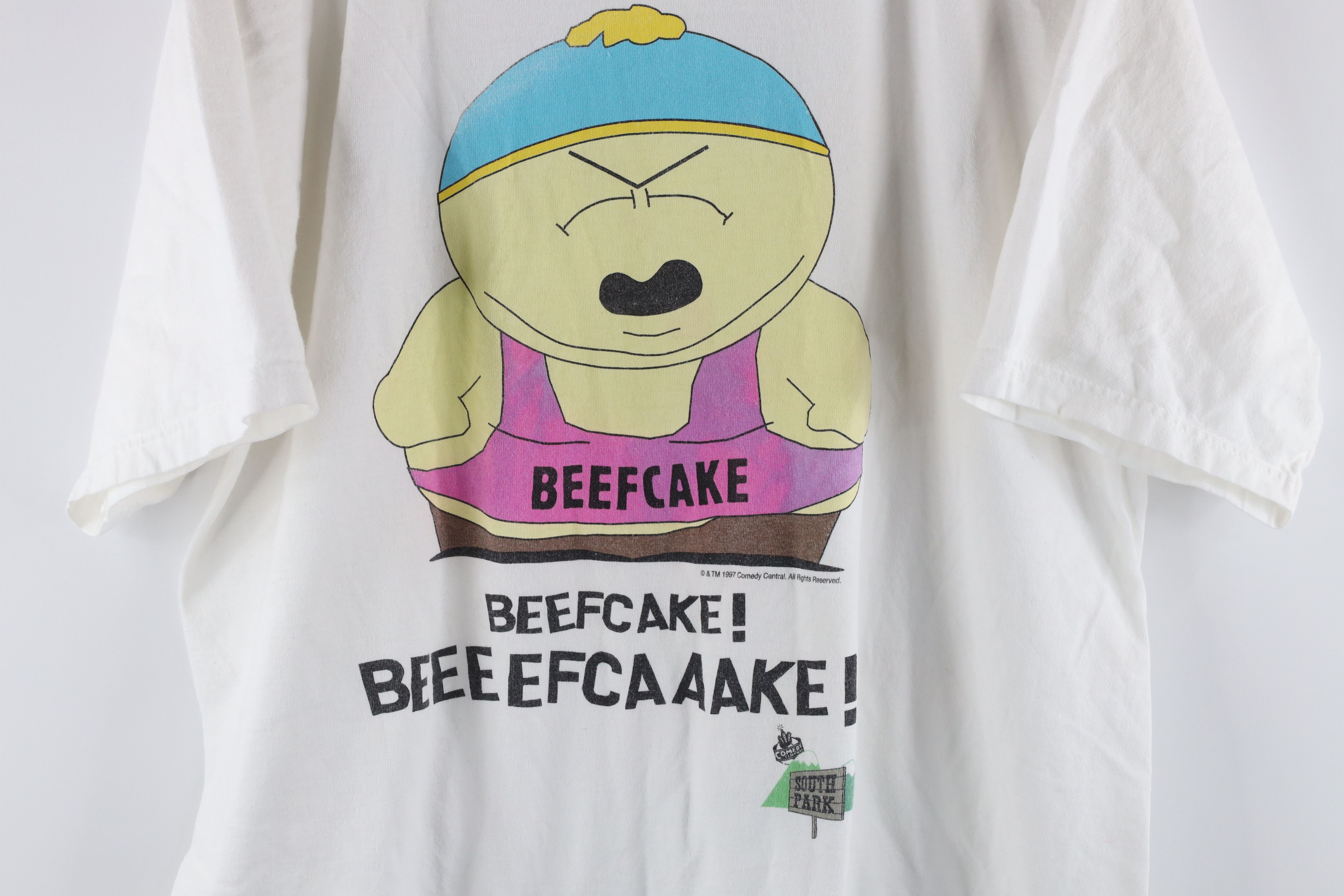 Vintage Vintage 90s South Park Beefcake Short Sleeve T-Shirt Size US XL / EU 56 / 4 - 4 Thumbnail