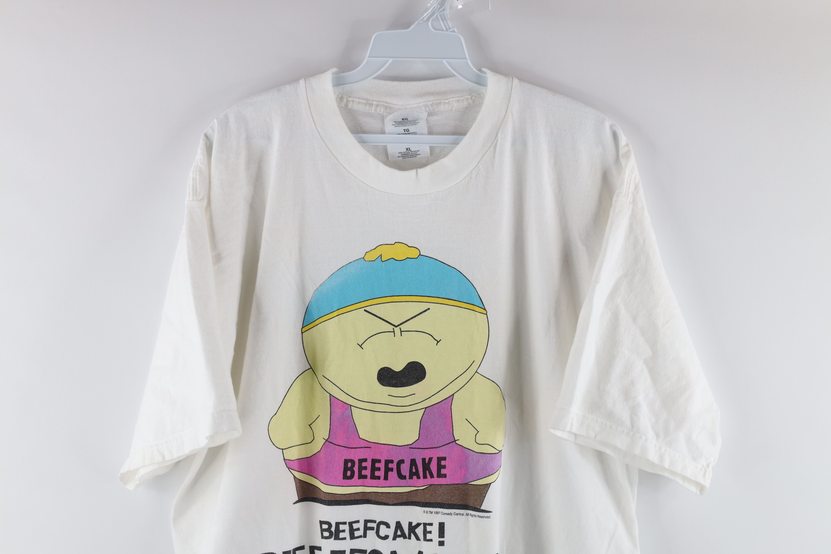 Vintage Vintage 90s South Park Beefcake Short Sleeve T-Shirt Size US XL / EU 56 / 4 - 2 Thumbnail