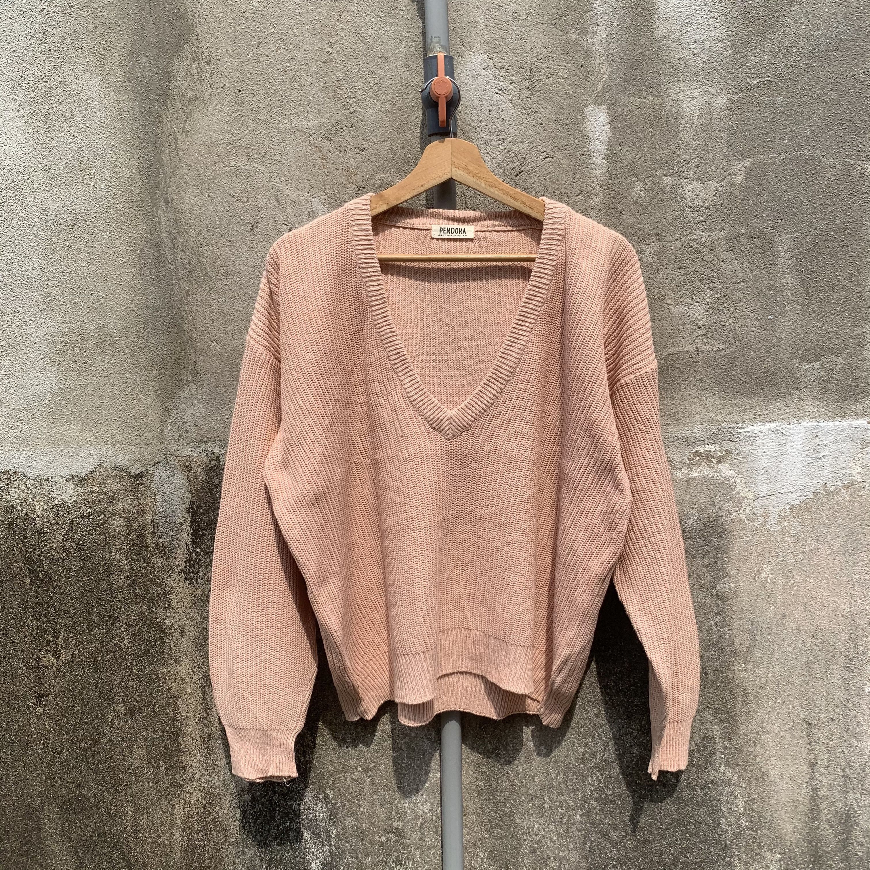 Aran Isles Knitwear Pendora Knit Vneck Jumper Baggy Pullover Sweater Size US L / EU 52-54 / 3 - 1 Thumbnail