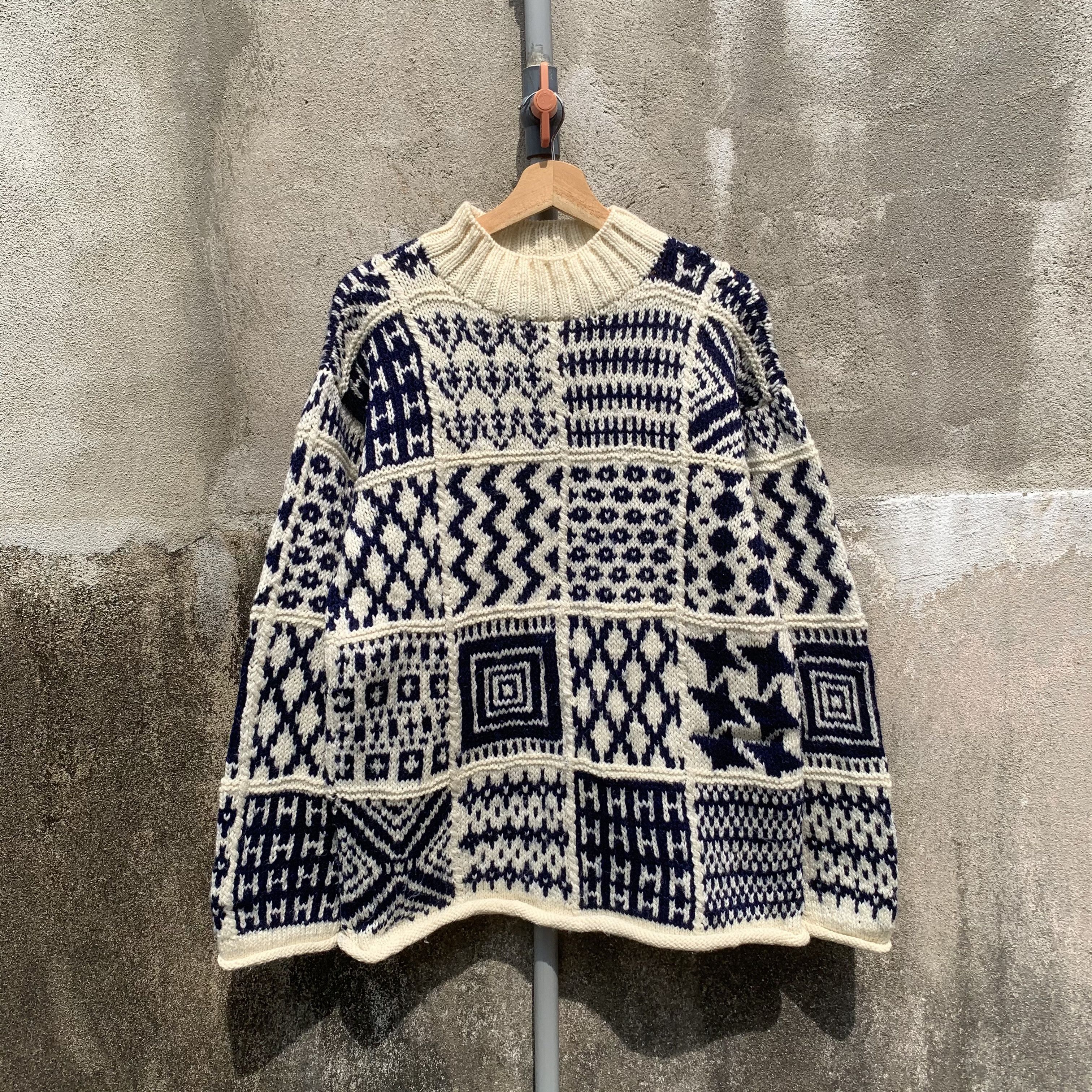 Aran Isles Knitwear Vintage JUVIE CLUB JAPAN Knit Baggy Jumper Pullover Sweater Size US M / EU 48-50 / 2 - 1 Thumbnail