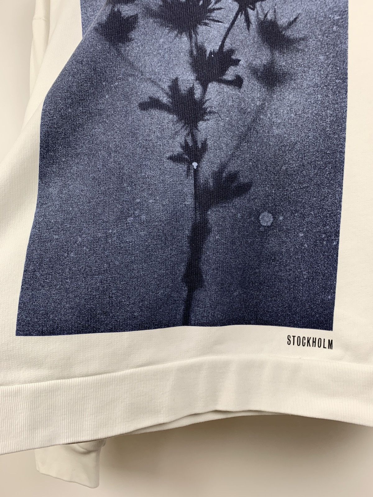 Acne Studios Acne Studios White Follow Print Floral Stockholm Sweatshirt Size US XXS / EU 40 - 8 Thumbnail