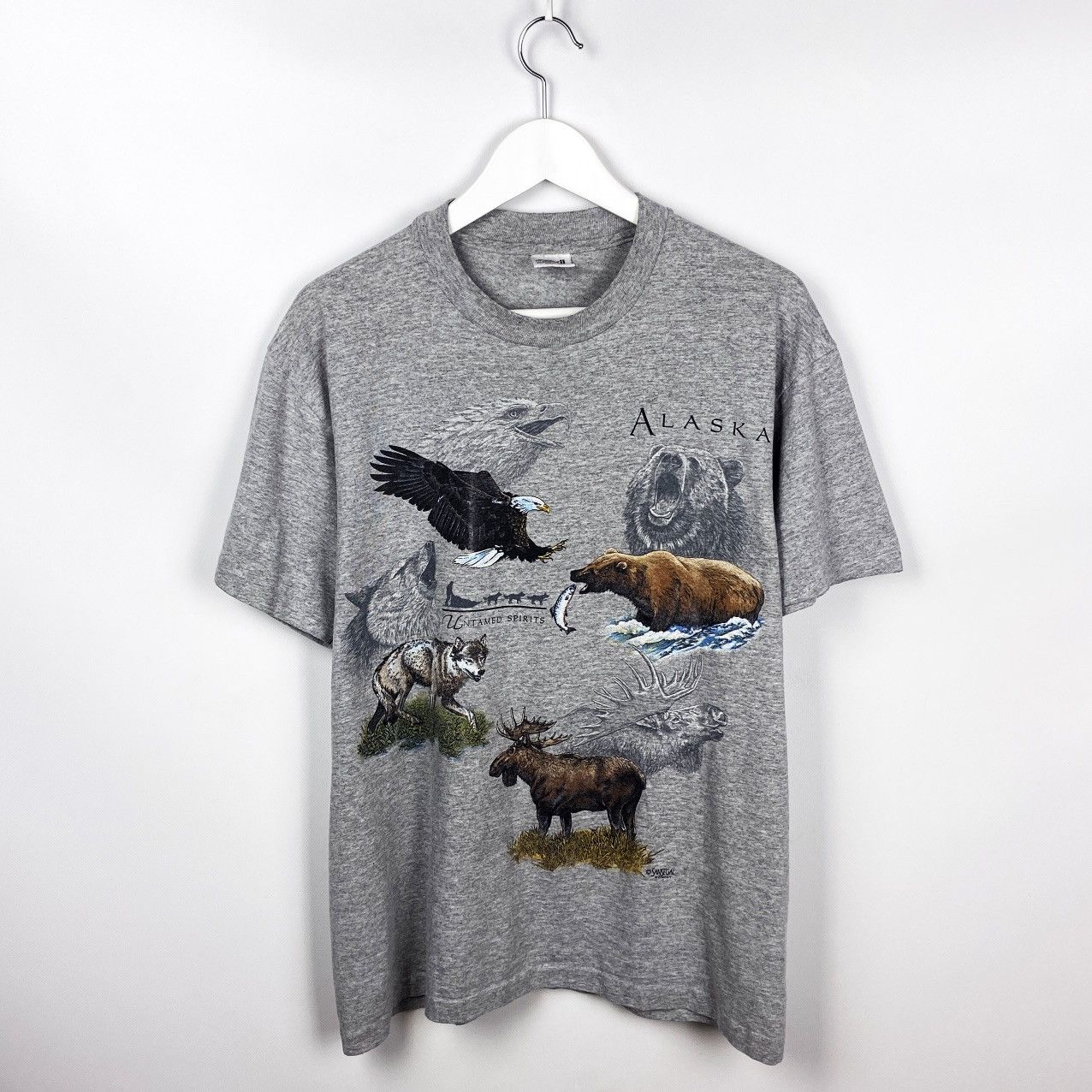 Anvil Vintage 90s Alaska Untamed Spirits Nature Anvil tee size L Size US L / EU 52-54 / 3 - 1 Thumbnail