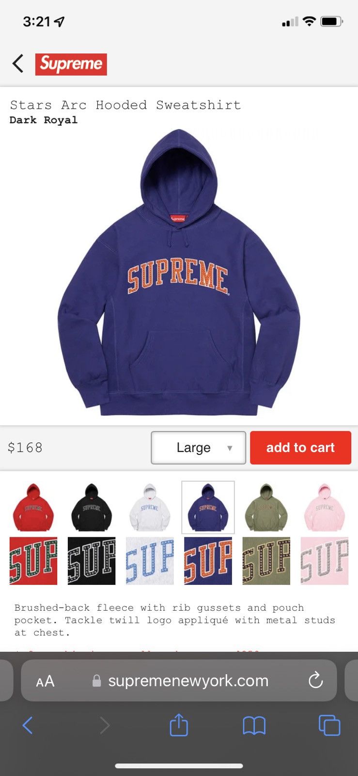 Supreme Supreme Stars Arc Hooded Sweatshirt | Grailed