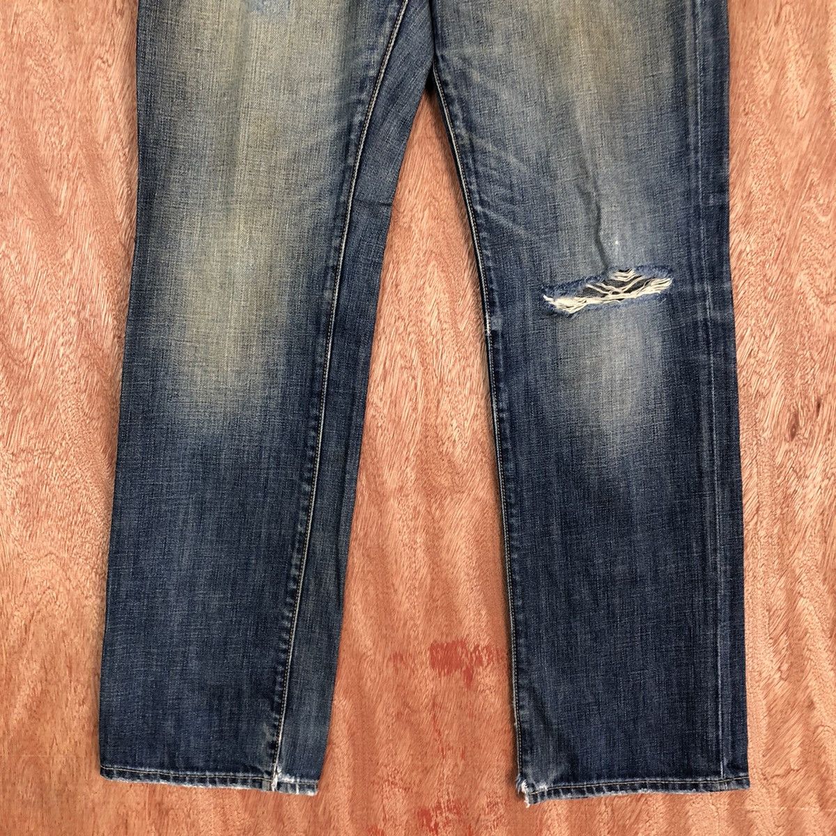 Gap DLL The Gap Blue distressed Denim Jeans Pants #c624 Size US 31 - 3 Thumbnail