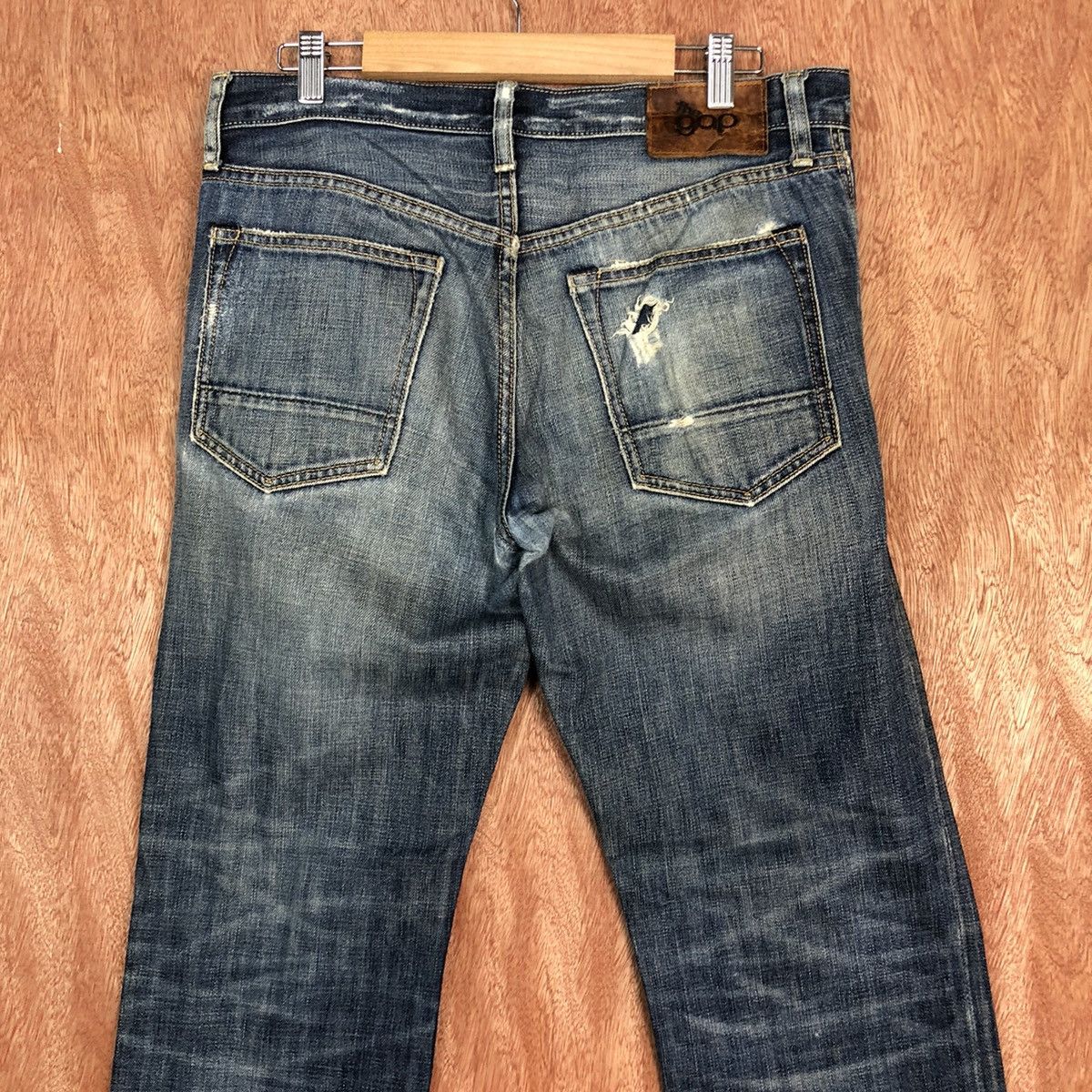 Gap DLL The Gap Blue distressed Denim Jeans Pants #c624 Size US 31 - 9 Thumbnail