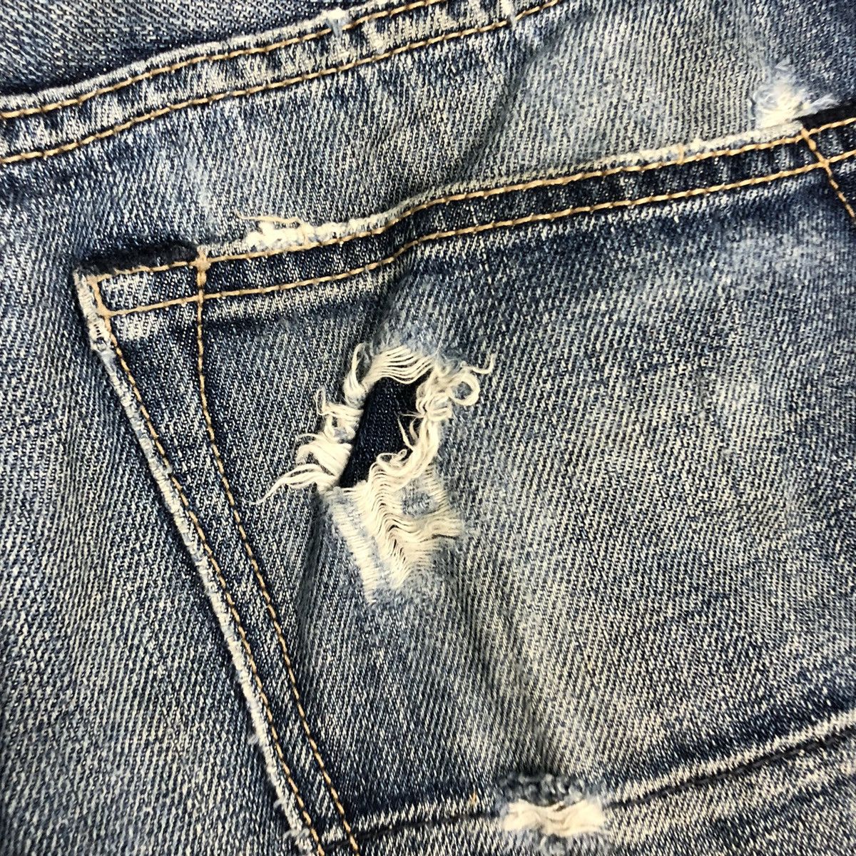 Gap DLL The Gap Blue distressed Denim Jeans Pants #c624 Size US 31 - 11 Thumbnail