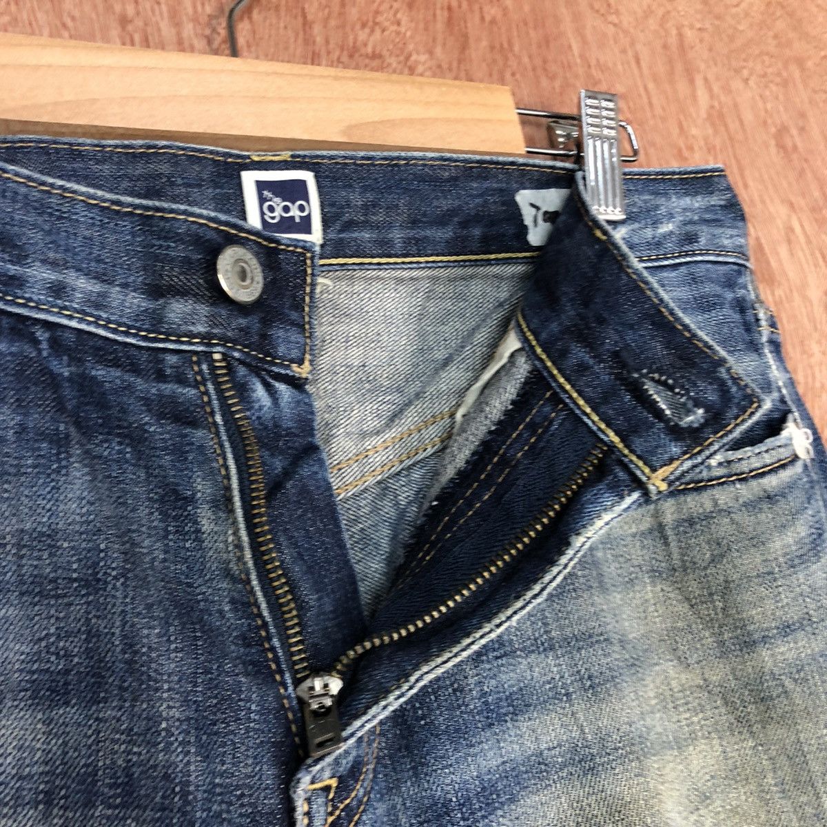 Gap DLL The Gap Blue distressed Denim Jeans Pants #c624 Size US 31 - 7 Thumbnail