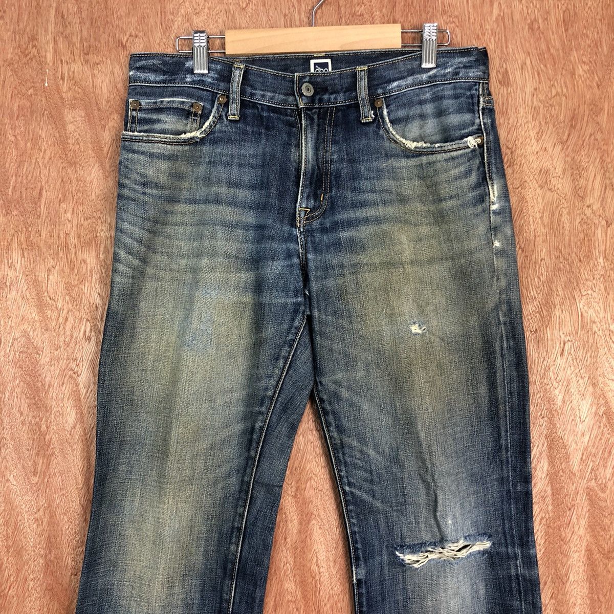 Gap DLL The Gap Blue distressed Denim Jeans Pants #c624 Size US 31 - 2 Thumbnail