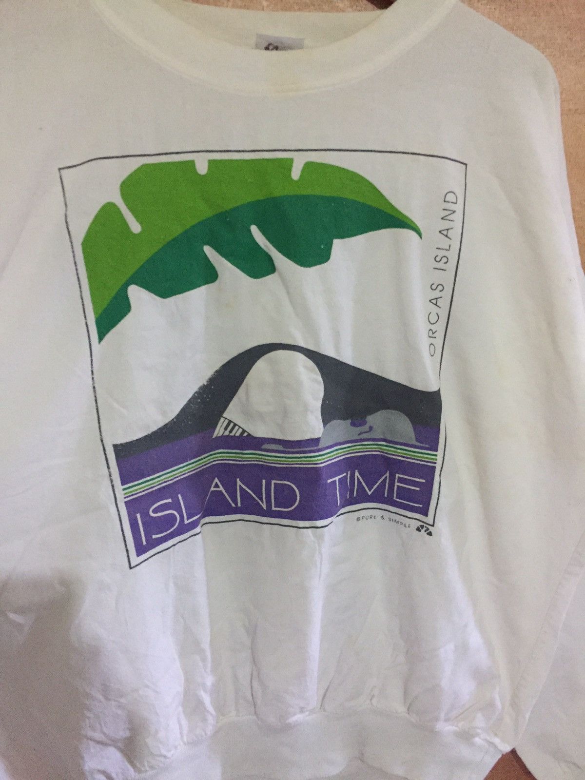 Vintage Vintage Sweatshirt Crewneck Island Time Size US XL / EU 56 / 4 - 5 Thumbnail