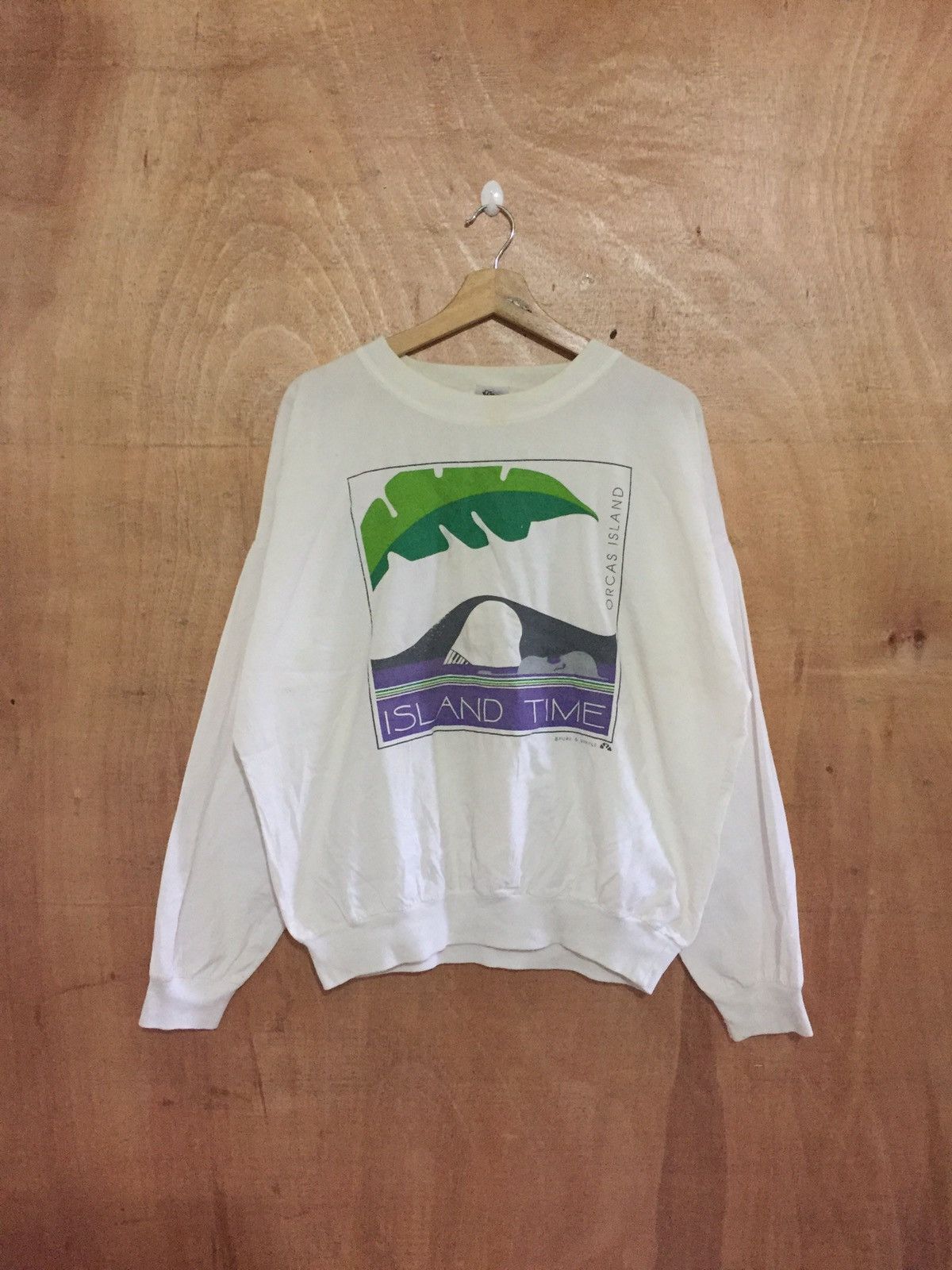 Vintage Vintage Sweatshirt Crewneck Island Time Size US XL / EU 56 / 4 - 1 Thumbnail