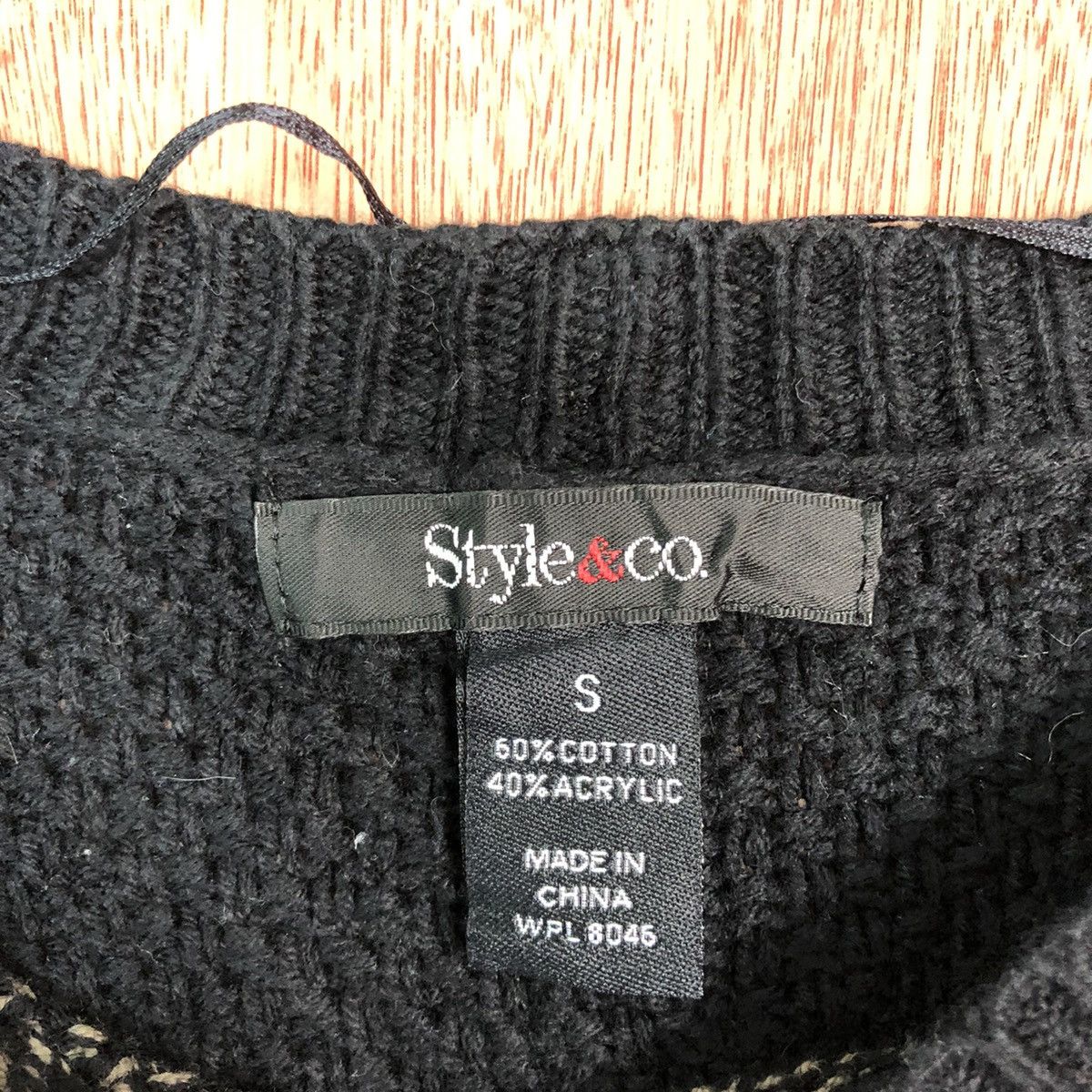 Aran Isles Knitwear × Homespun Knitwear Style&Co Black Knitwear Sweater #6114 Size US S / EU 44-46 / 1 - 9 Thumbnail