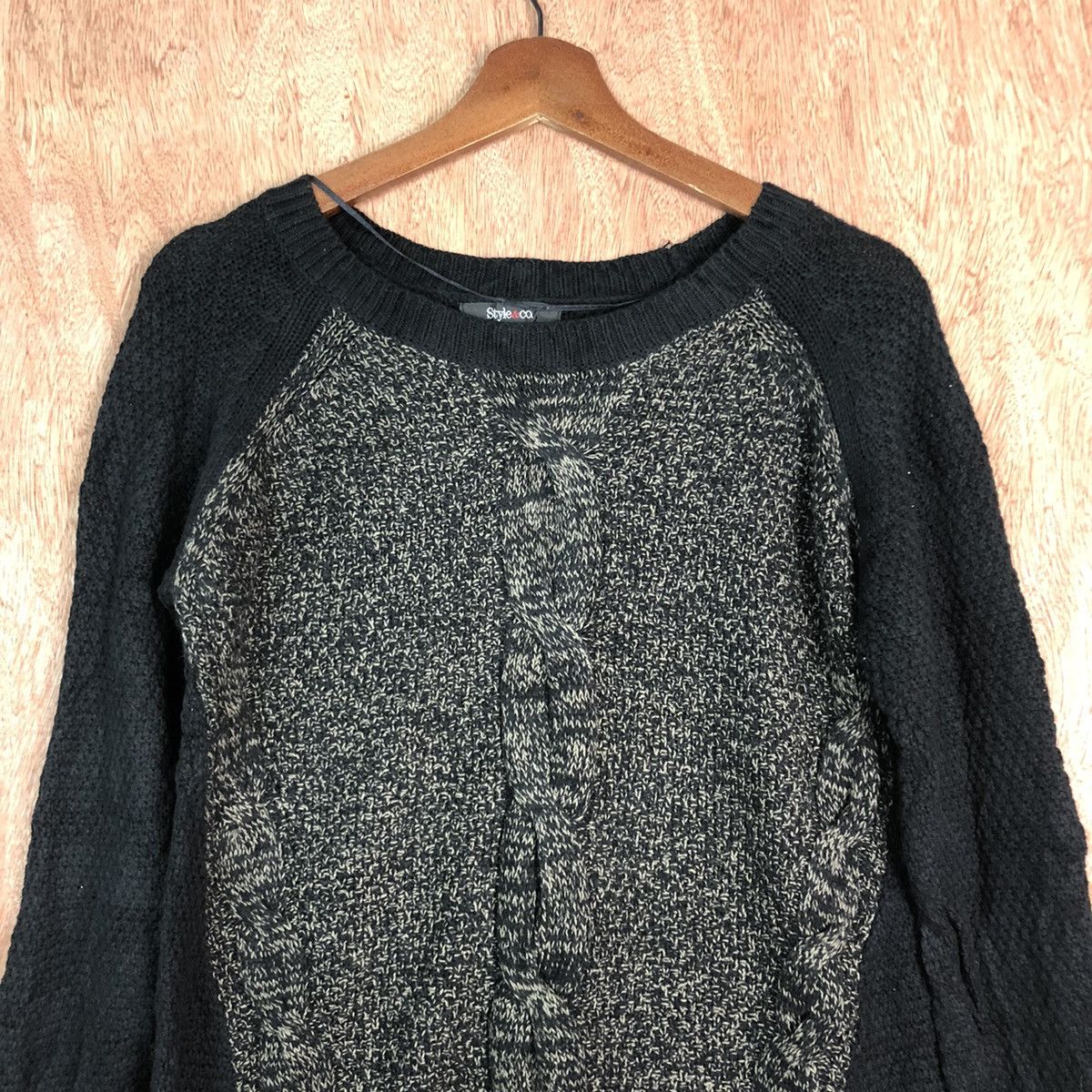 Aran Isles Knitwear × Homespun Knitwear Style&Co Black Knitwear Sweater #6114 Size US S / EU 44-46 / 1 - 2 Thumbnail
