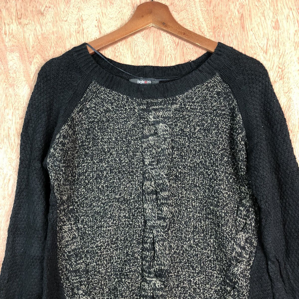Aran Isles Knitwear × Homespun Knitwear Style&Co Black Knitwear Sweater #6114 Size US S / EU 44-46 / 1 - 8 Thumbnail