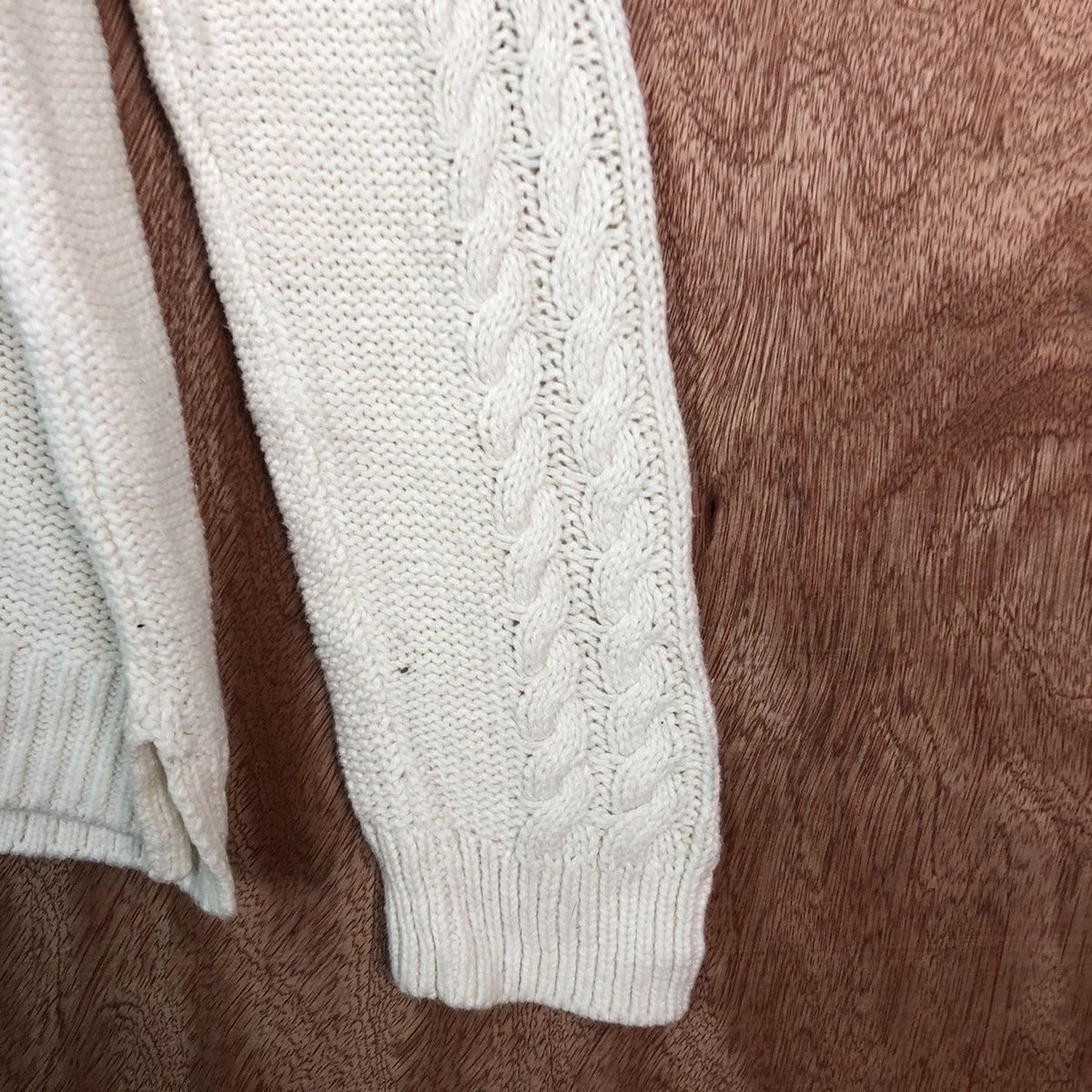 Aran Isles Knitwear Gap White Shag Shaggy cable aran isle Knitwear #6103 Size US L / EU 52-54 / 3 - 4 Thumbnail