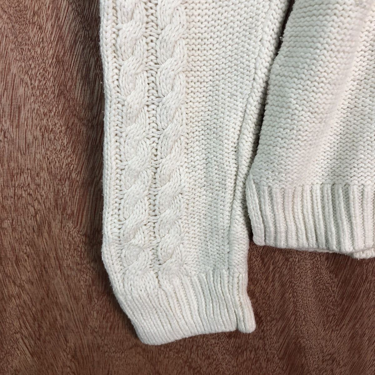 Aran Isles Knitwear Gap White Shag Shaggy cable aran isle Knitwear #6103 Size US L / EU 52-54 / 3 - 6 Thumbnail