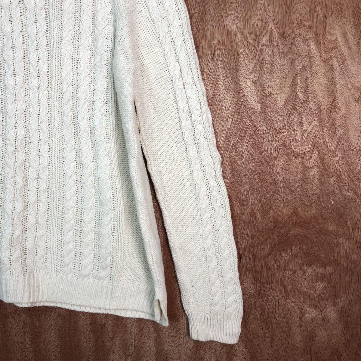 Aran Isles Knitwear Gap White Shag Shaggy cable aran isle Knitwear #6103 Size US L / EU 52-54 / 3 - 5 Thumbnail
