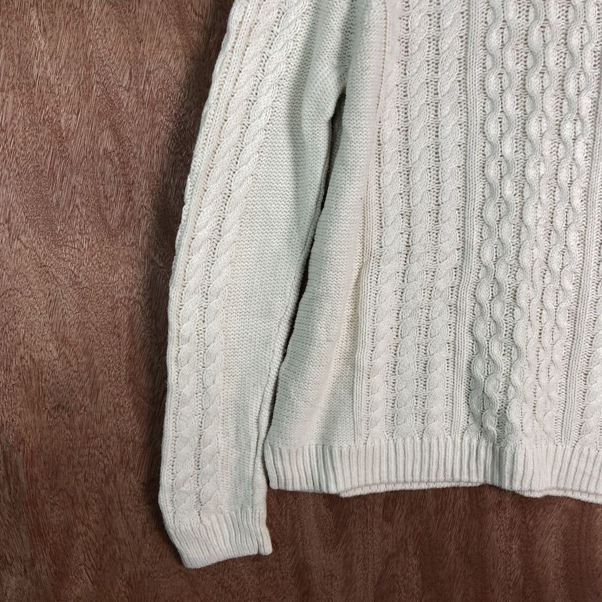 Aran Isles Knitwear Gap White Shag Shaggy cable aran isle Knitwear #6103 Size US L / EU 52-54 / 3 - 7 Thumbnail