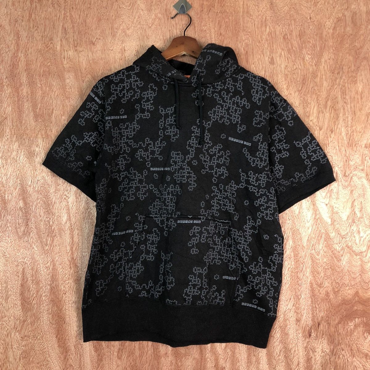 Japanese Brand Grasss Hither (Puzzle Out) Black printed art hoodie #6022 Size US M / EU 48-50 / 2 - 1 Thumbnail
