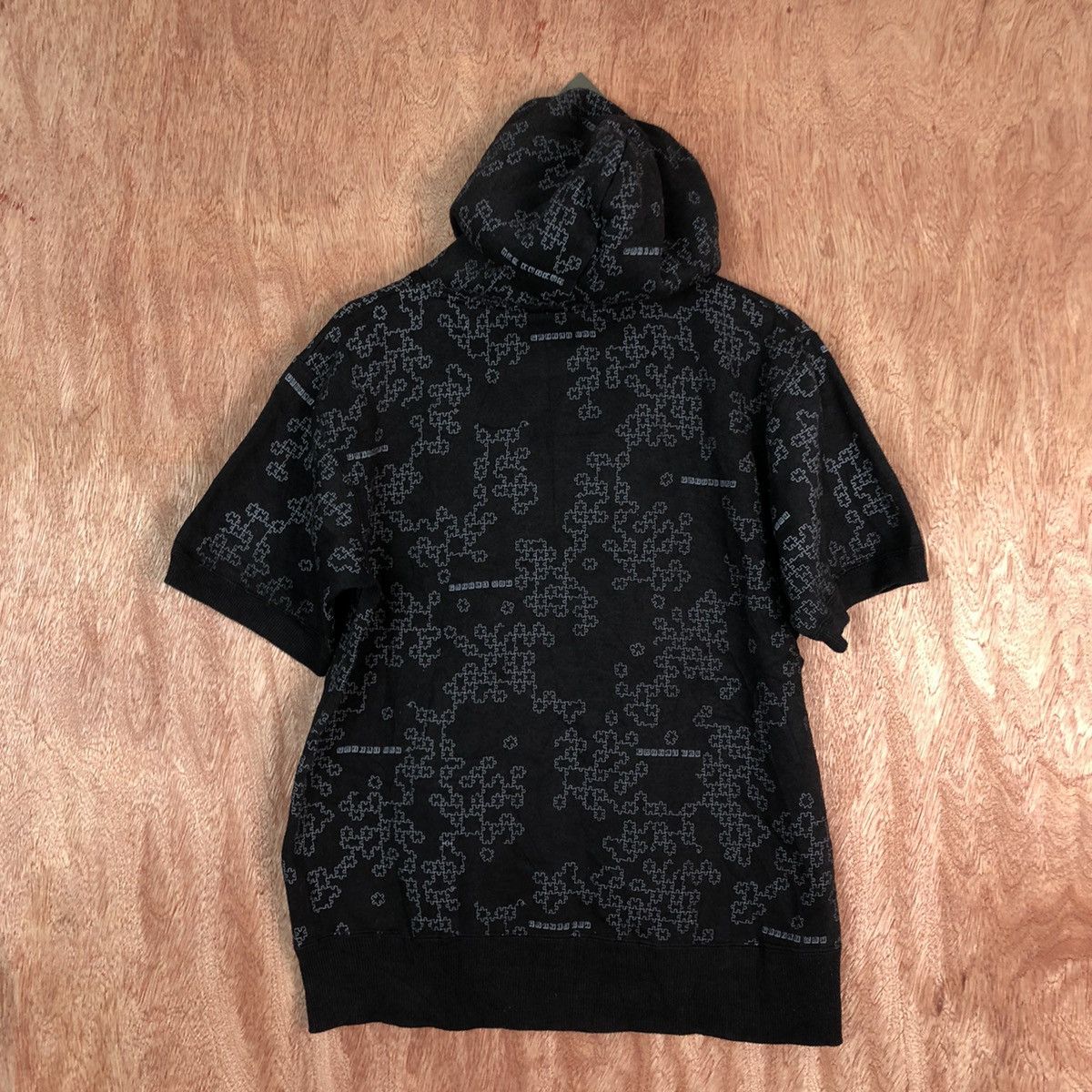 Japanese Brand Grasss Hither (Puzzle Out) Black printed art hoodie #6022 Size US M / EU 48-50 / 2 - 8 Thumbnail