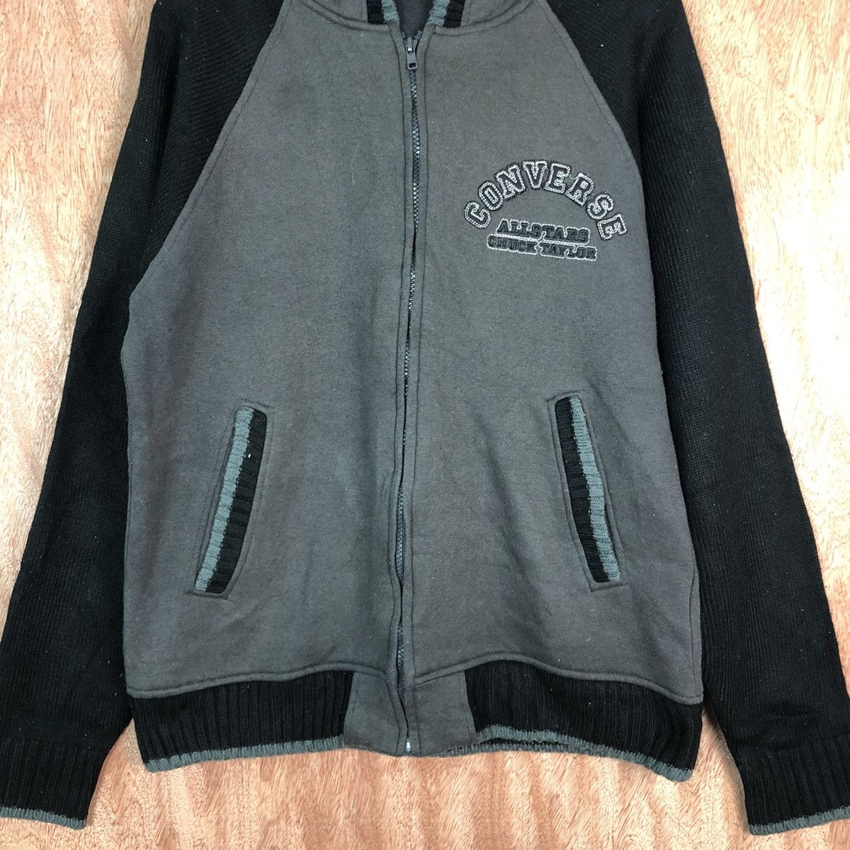 Converse Converse AllStars Grey Hoodies vintage streetwear #6012 Size US M / EU 48-50 / 2 - 8 Thumbnail