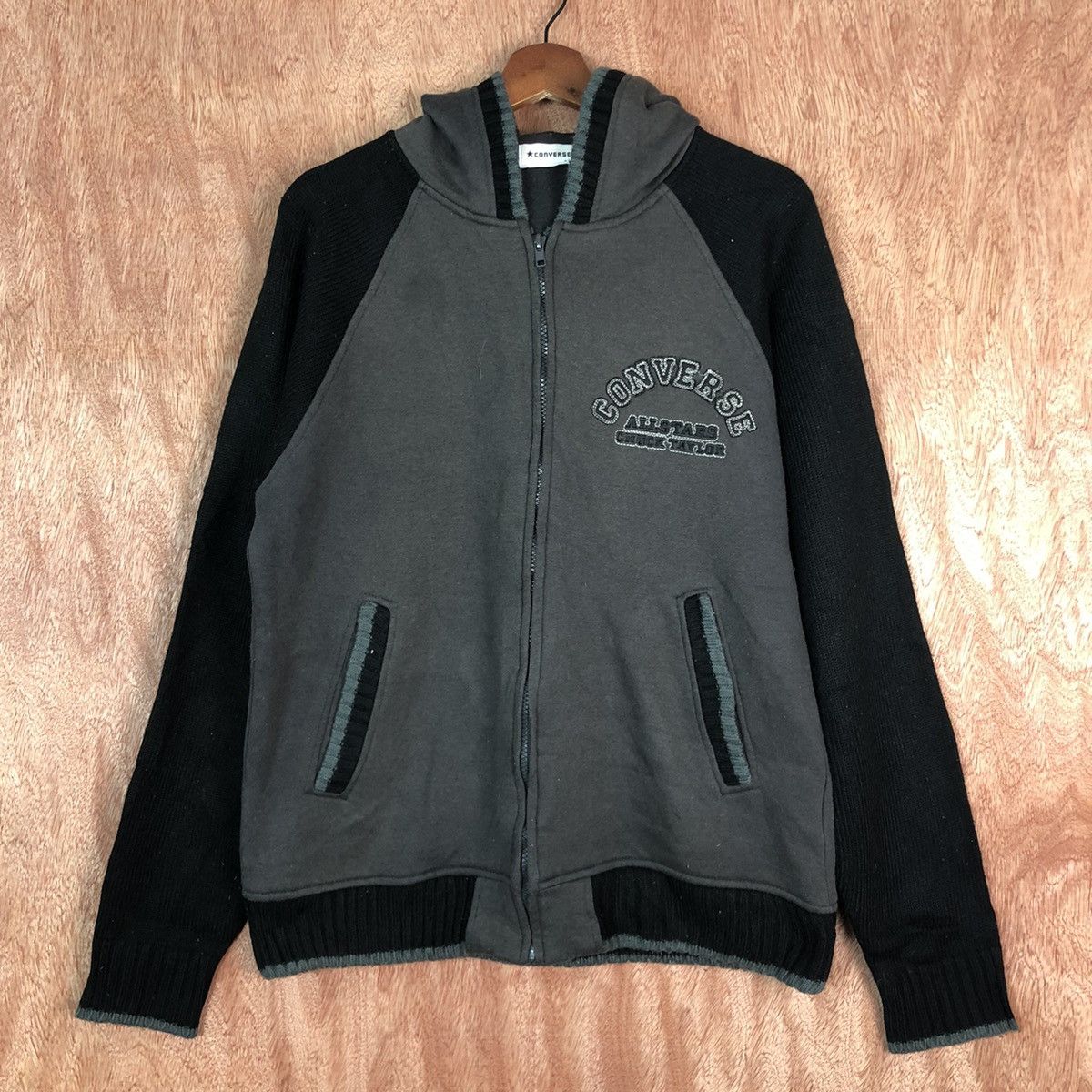 Converse Converse AllStars Grey Hoodies vintage streetwear #6012 Size US M / EU 48-50 / 2 - 3 Thumbnail