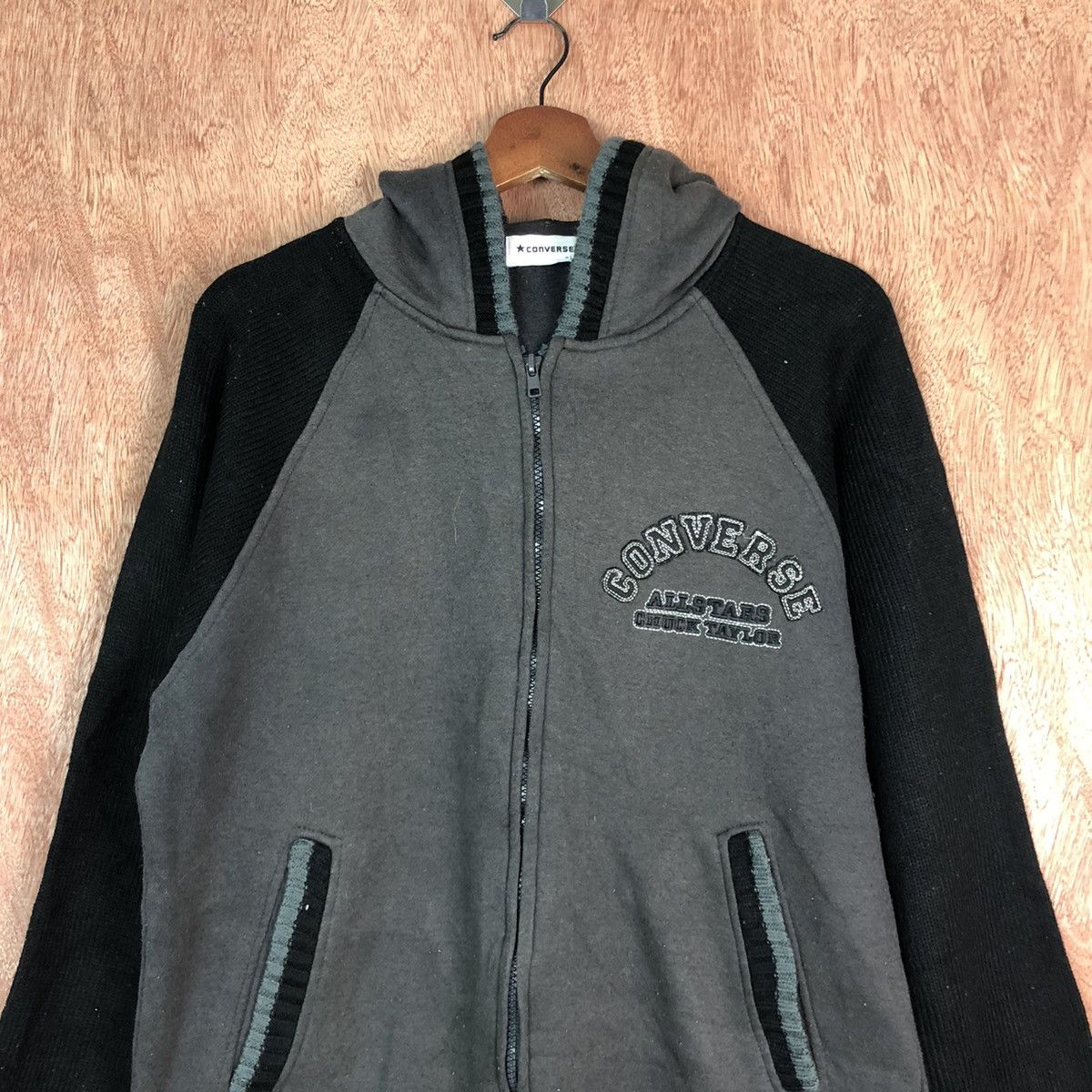 Converse Converse AllStars Grey Hoodies vintage streetwear #6012 Size US M / EU 48-50 / 2 - 2 Thumbnail